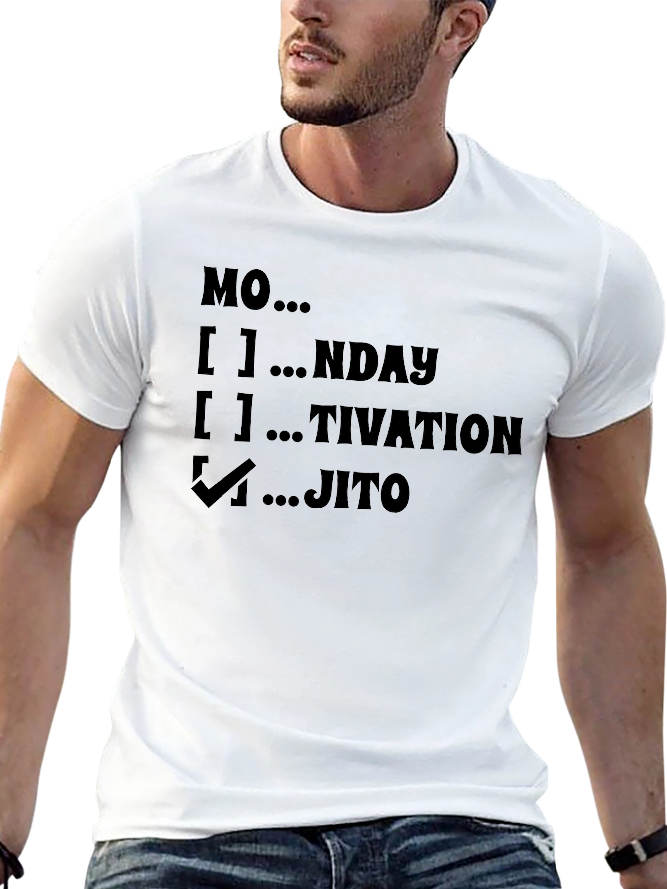 Funny Mo...Jito Mens Black Graphic T-Shirt