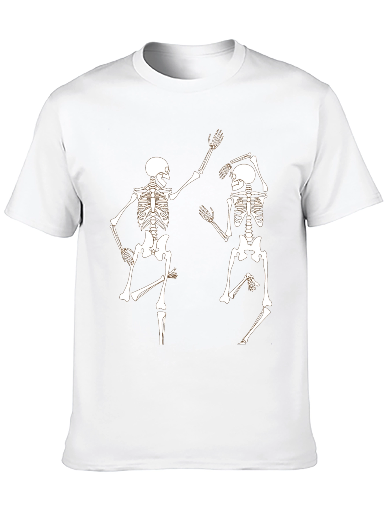 Dancing Skeletons Graphic Tee - Fun Halloween Shirt