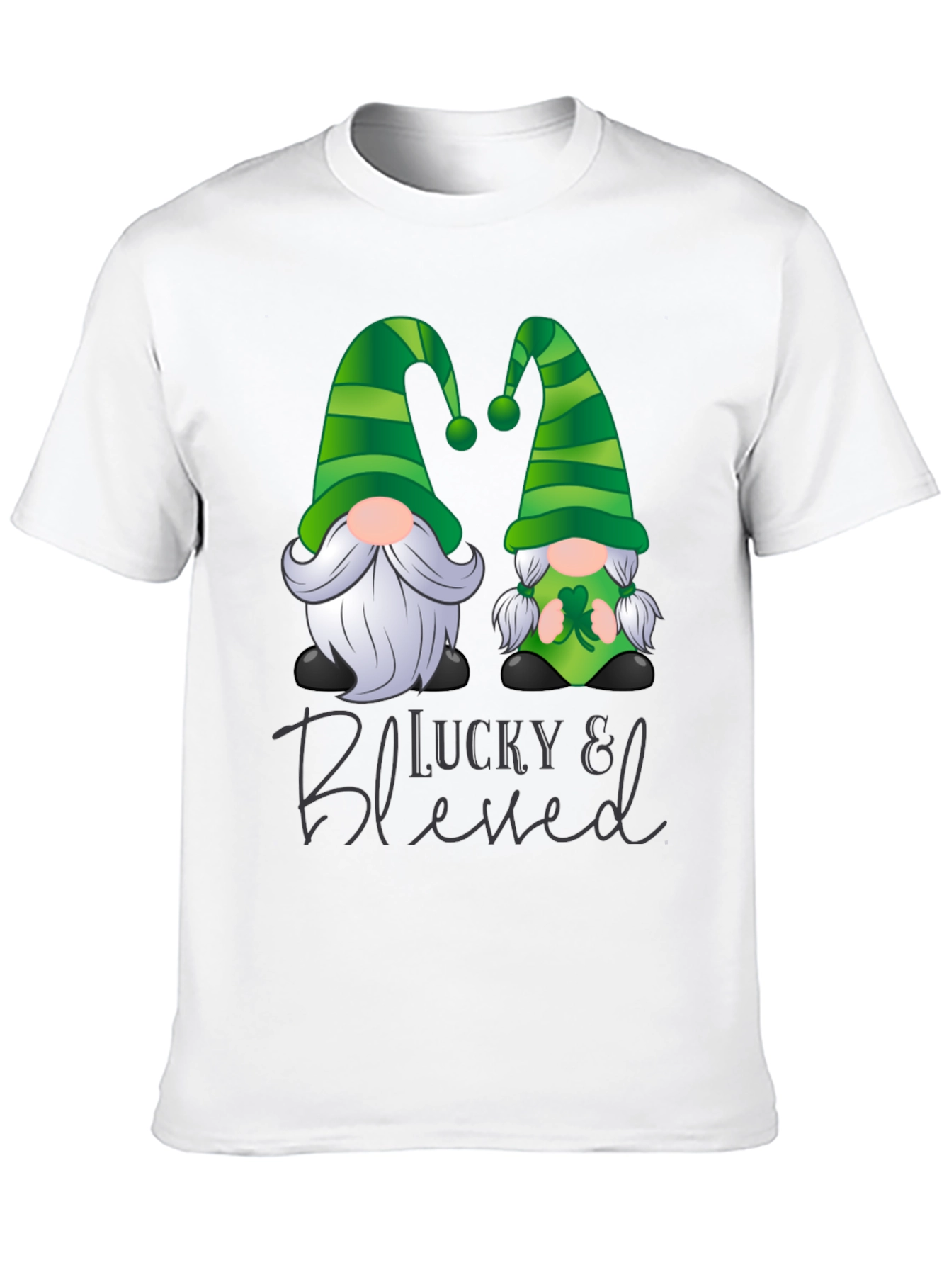 Lucky & Blessed St. Patricks Day Gnome T-Shirt