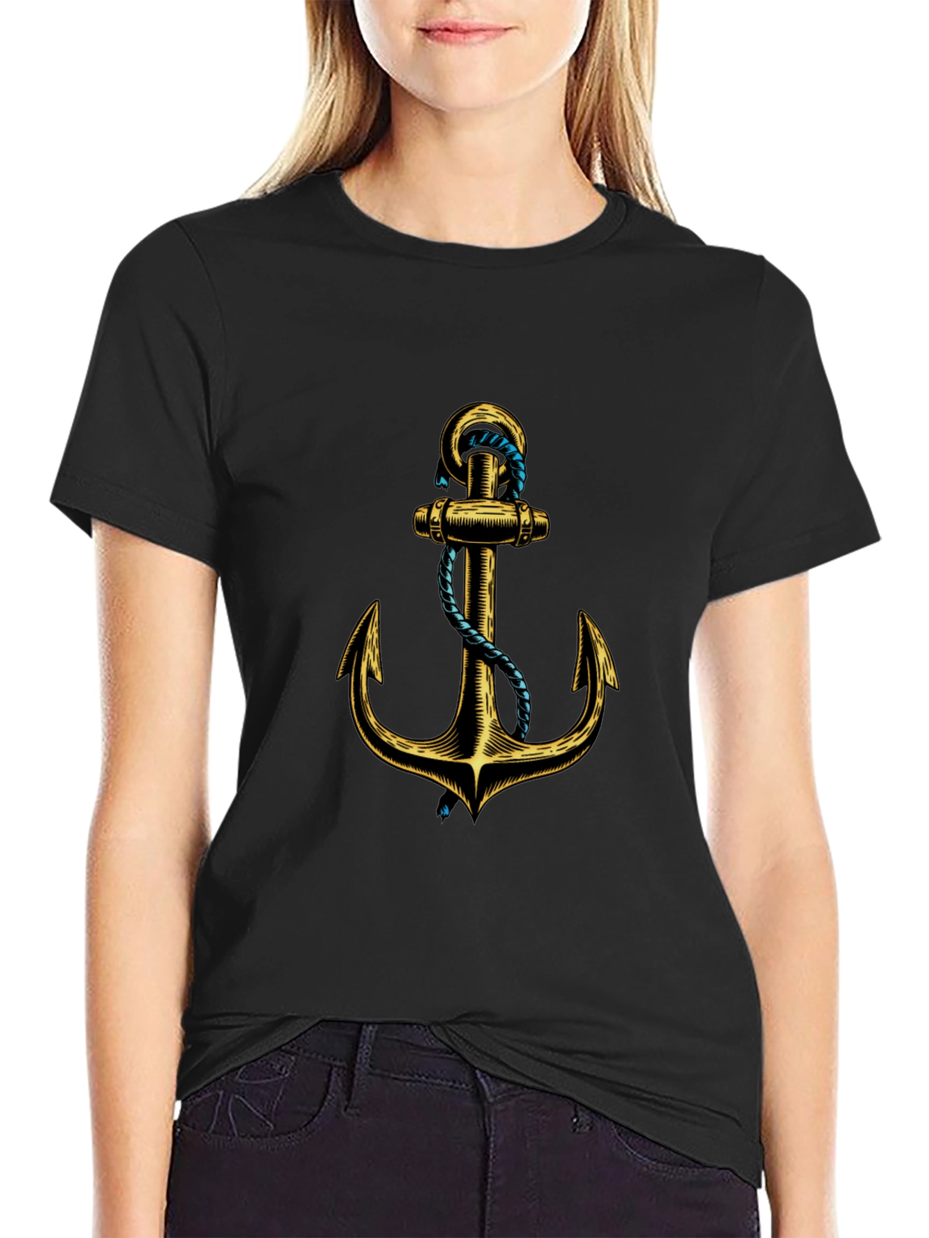 Anchor Graphic Black T-Shirt