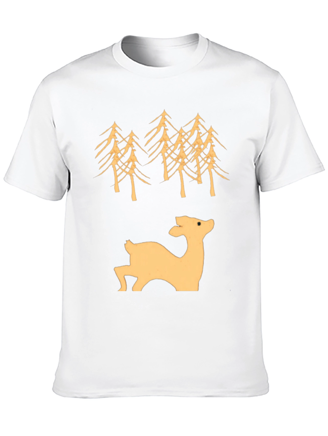 Deer & Trees Graphic Tee - Black