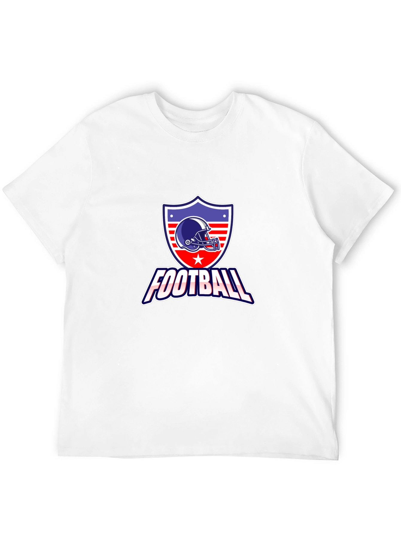 Football Graphic Tee - Patriotic Shield Design
