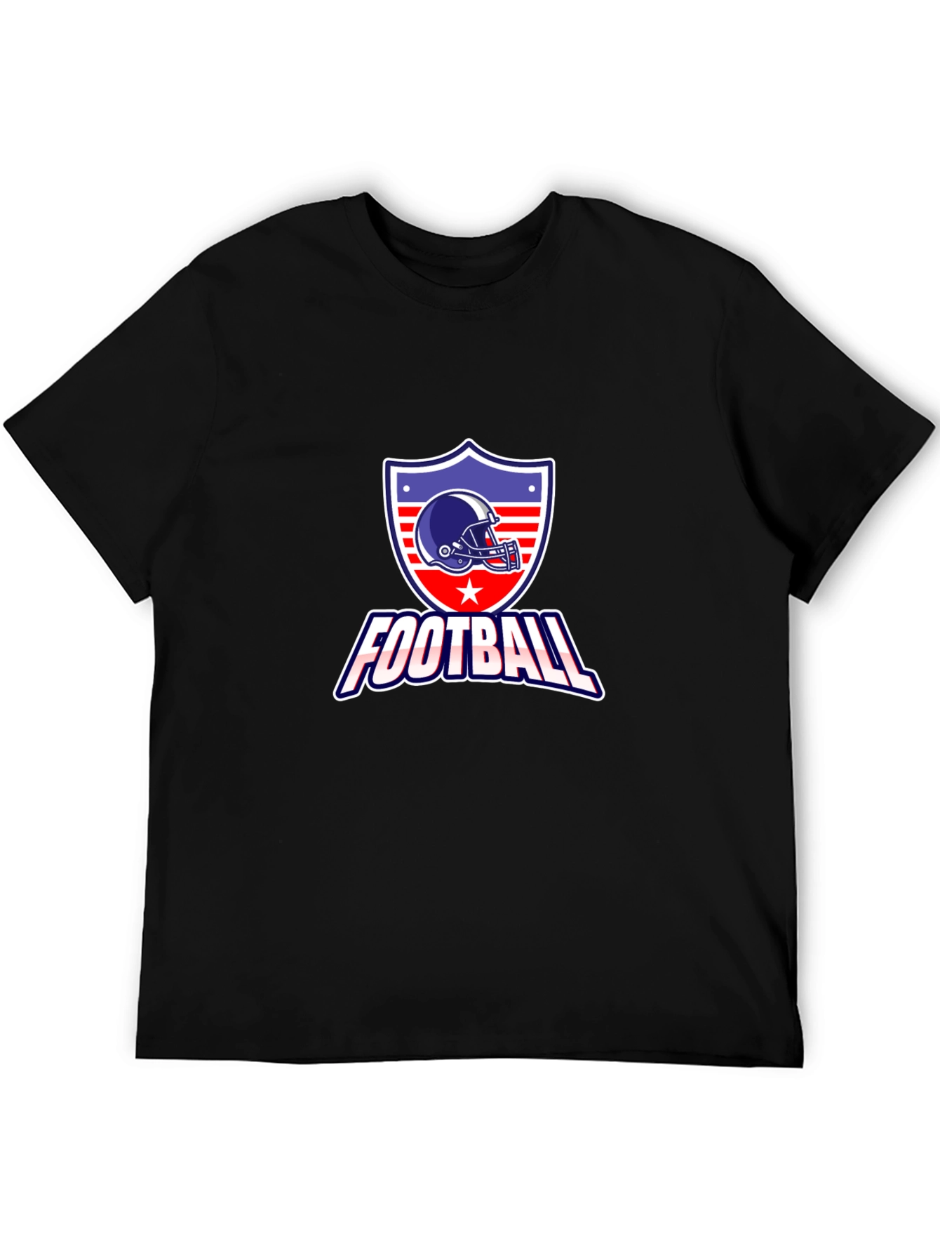 Football Graphic Tee - Patriotic Shield Design