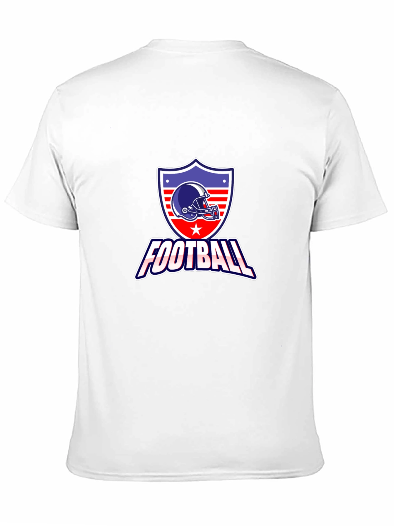 Football Graphic Tee - Patriotic Shield Design