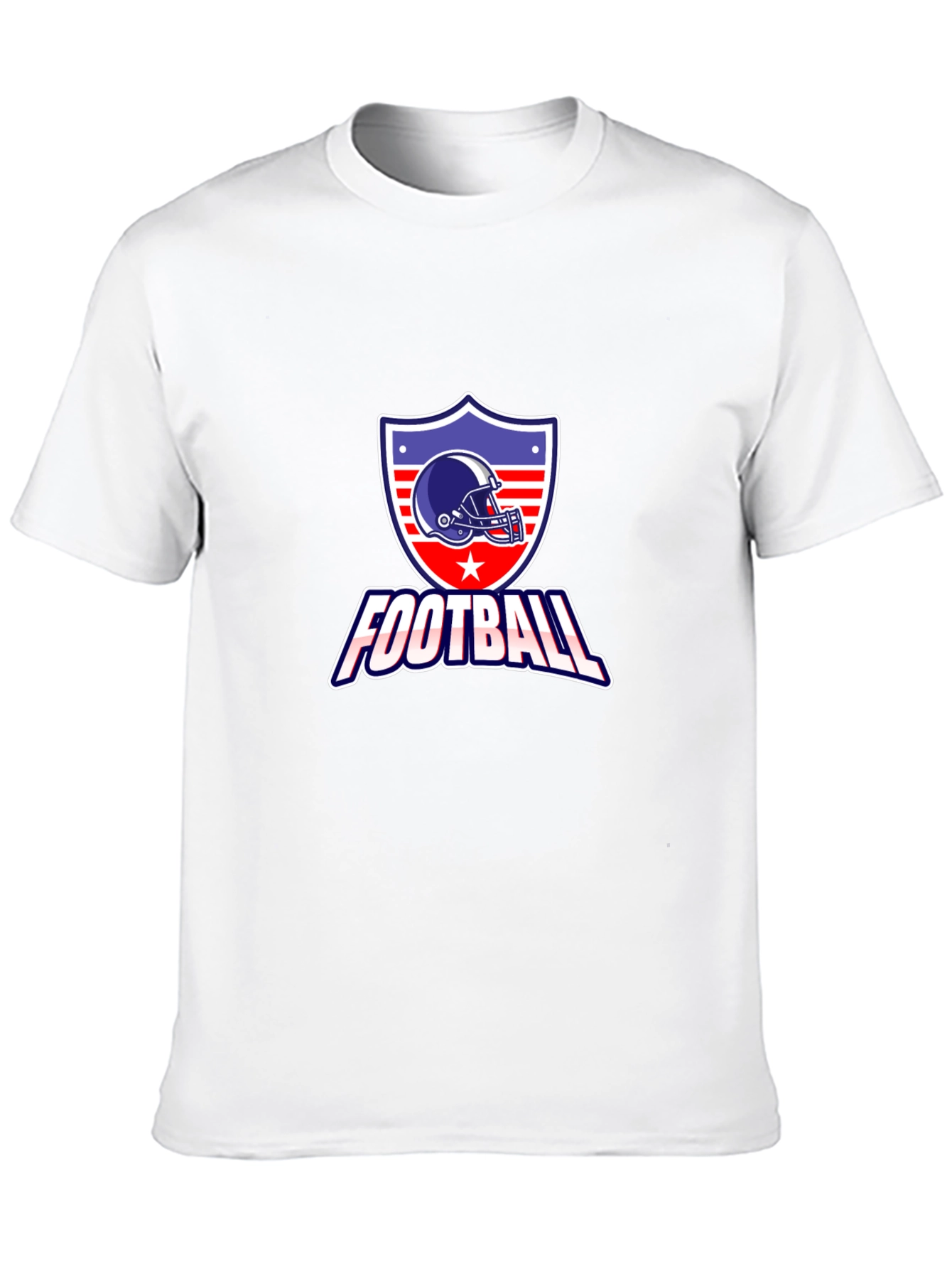 Football Graphic Tee - Patriotic Shield Design