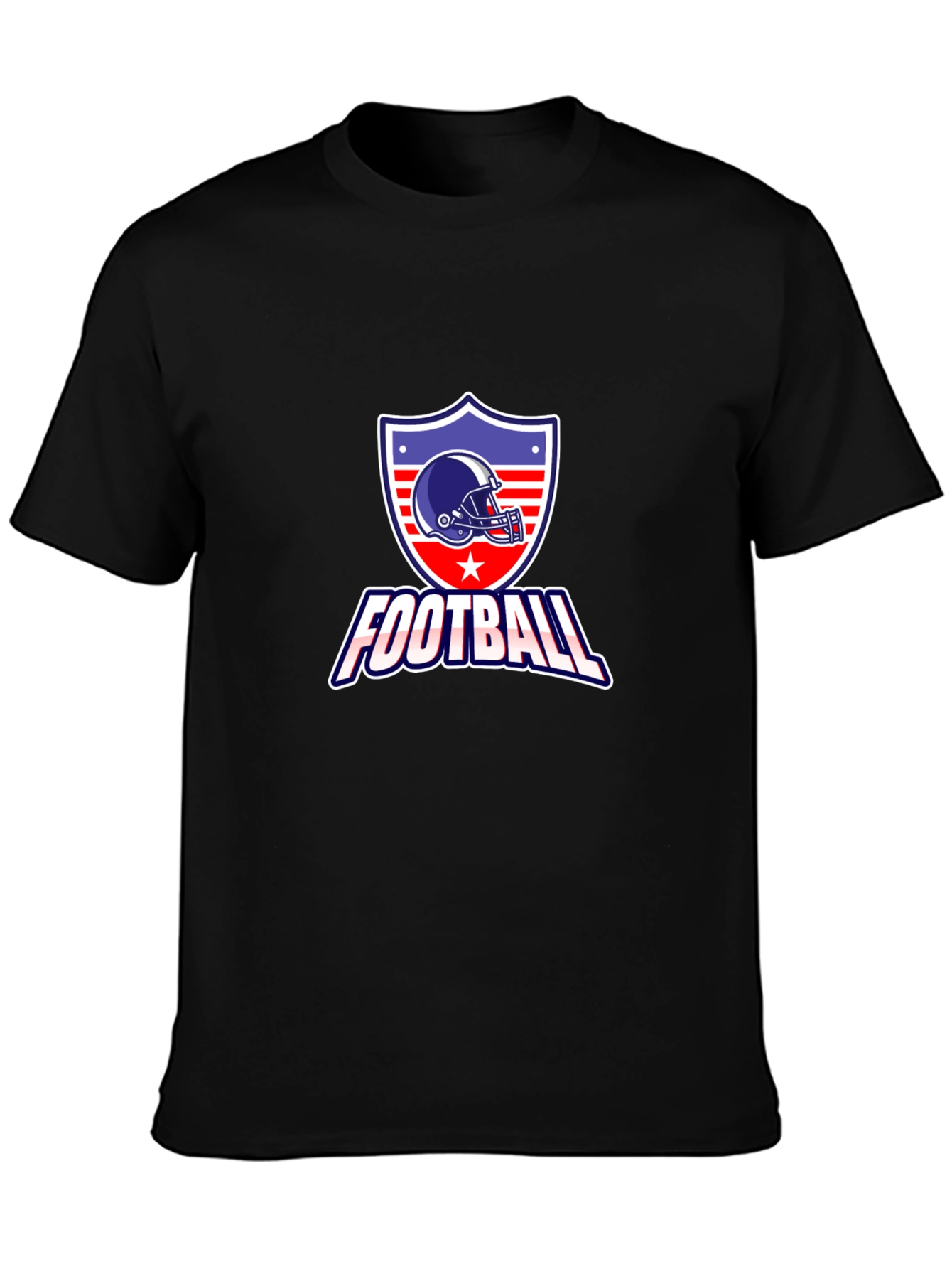 Football Graphic Tee - Patriotic Shield Design