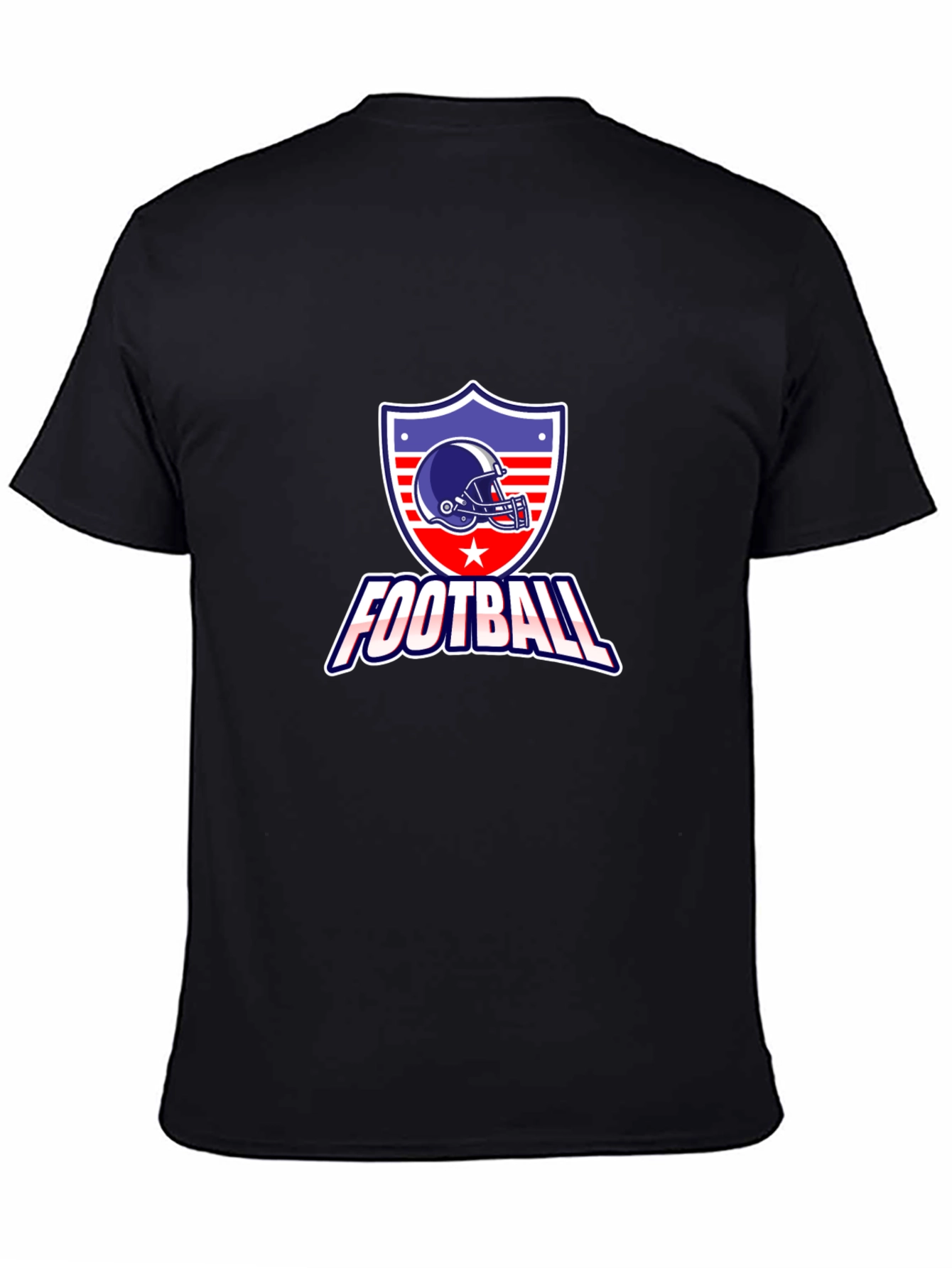 Football Graphic Tee - Patriotic Shield Design