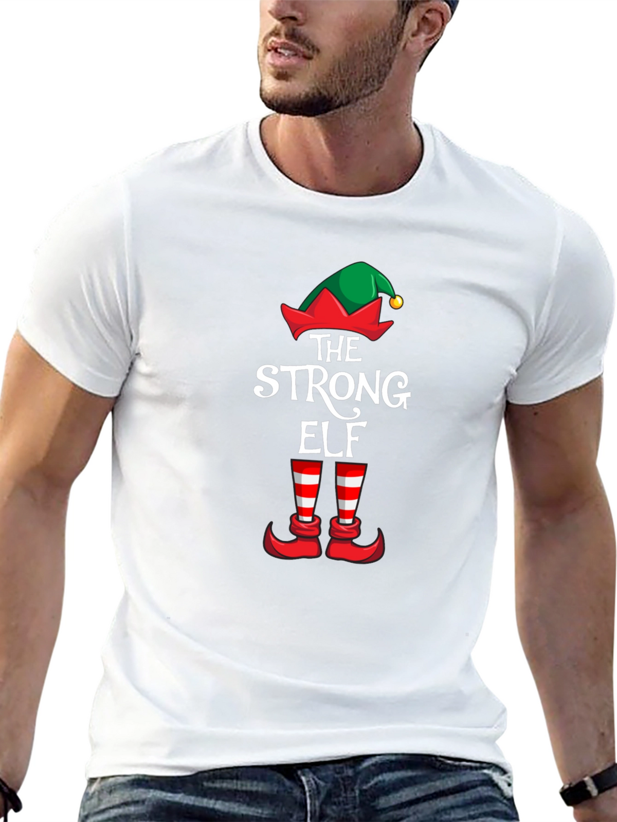 The Strong Elf Graphic Tee - Holiday Fun!