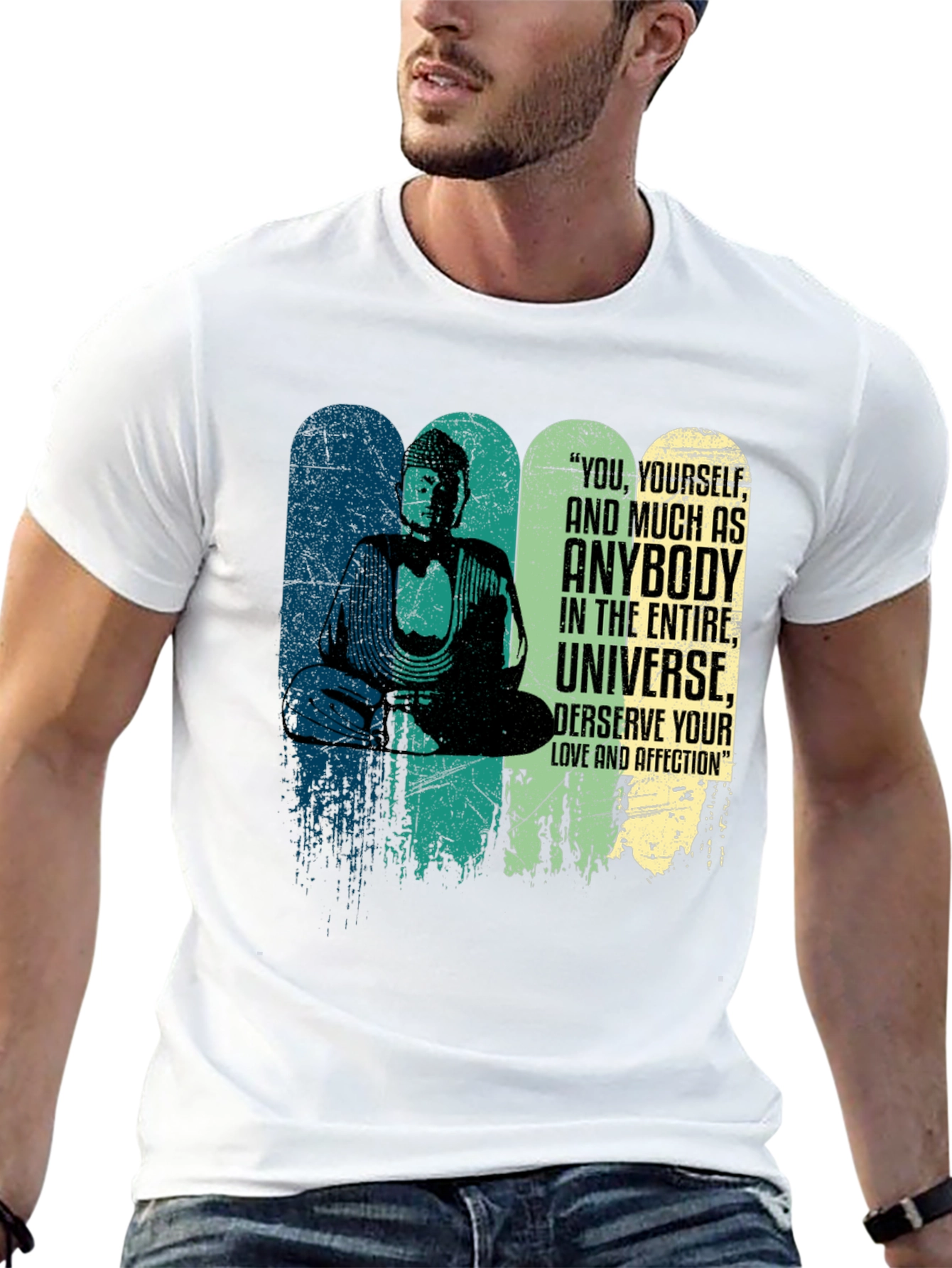 Buddha Quote Graphic Tee - You Deserve Love T-Shirt