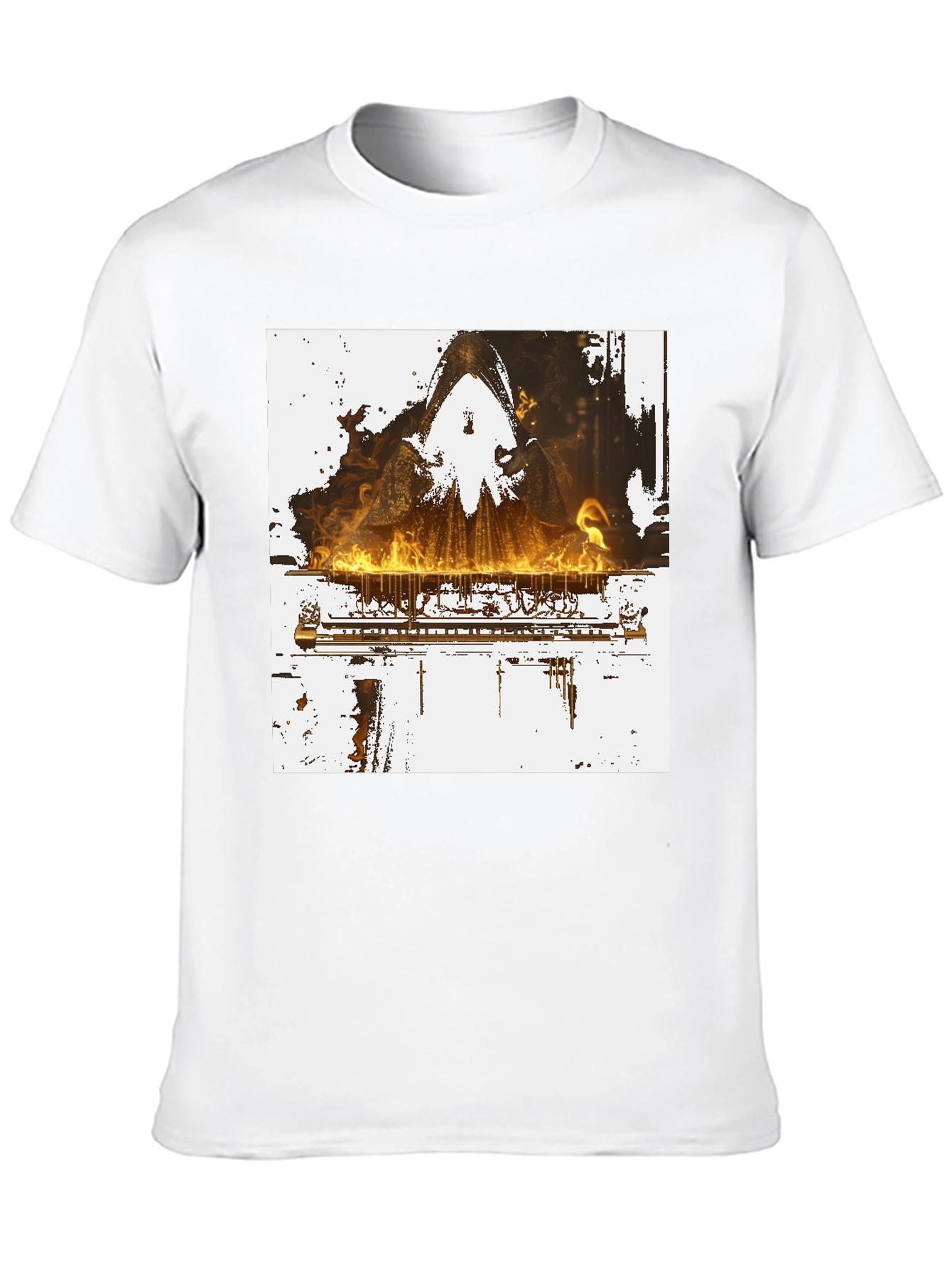 Piano on Fire Graphic Tee