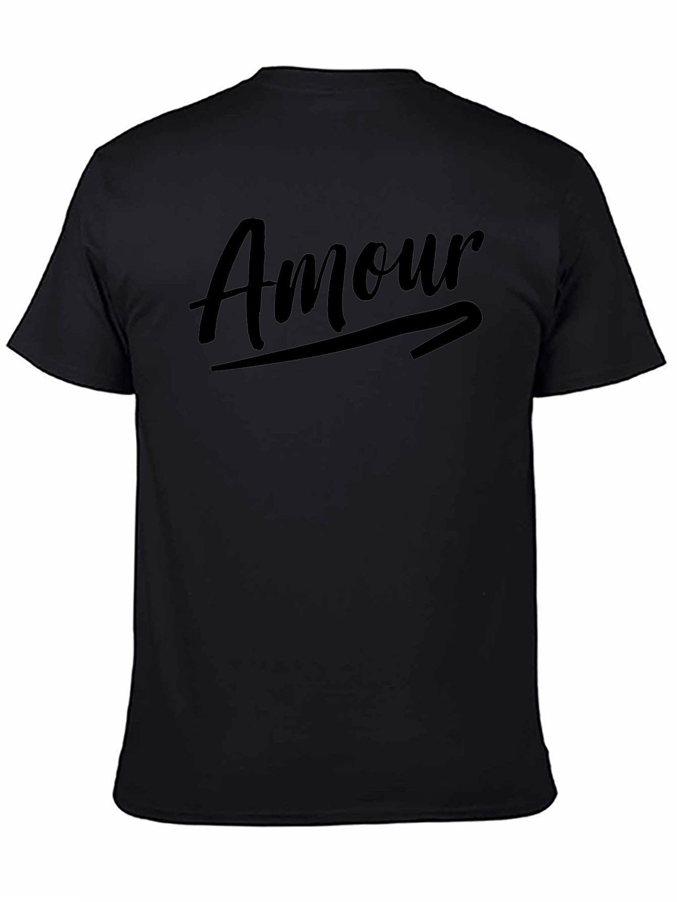 Amour Graphic Tee - Stylish Black Casual T-Shirt