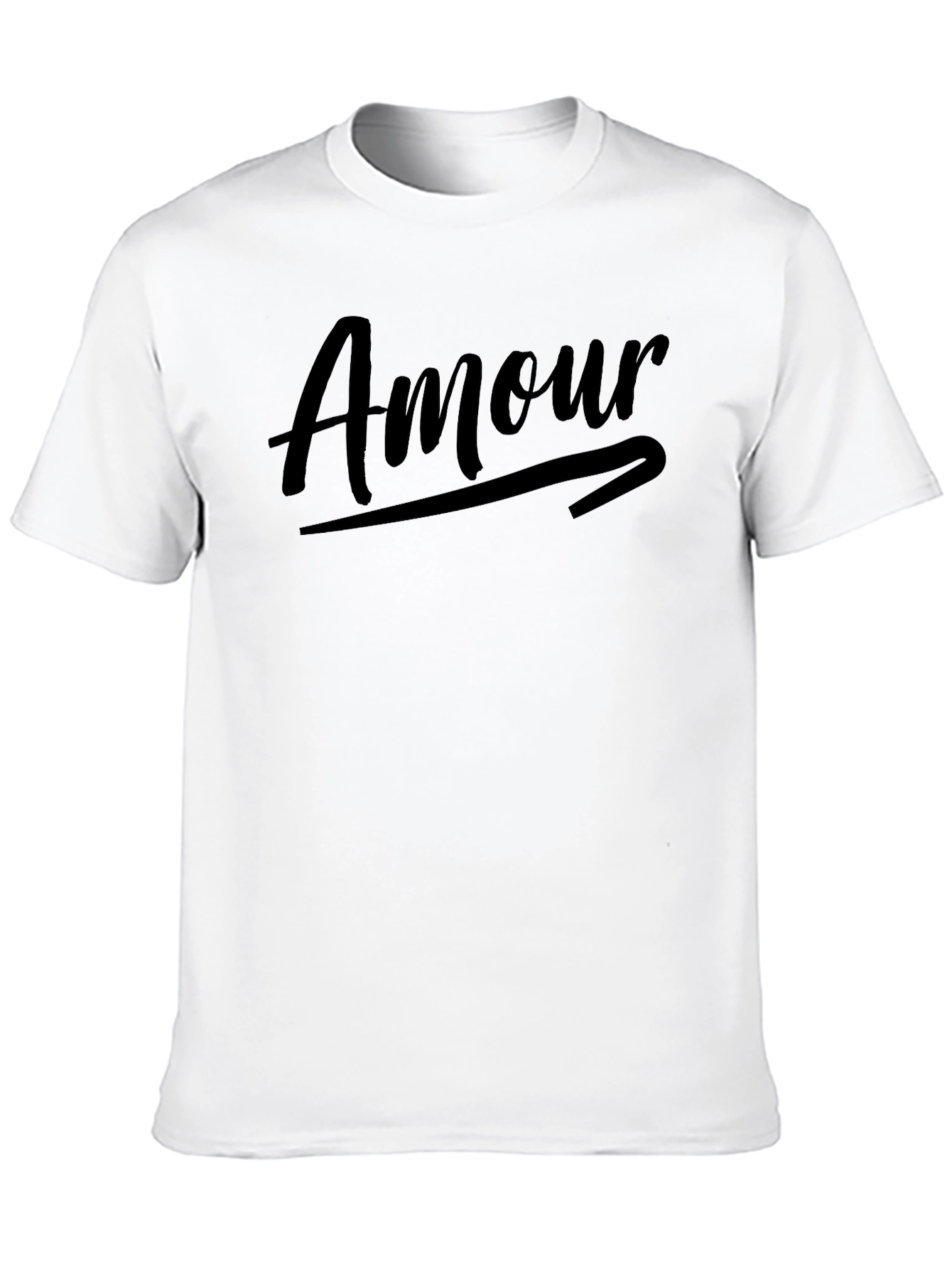 Amour Graphic Tee - Stylish Black Casual T-Shirt