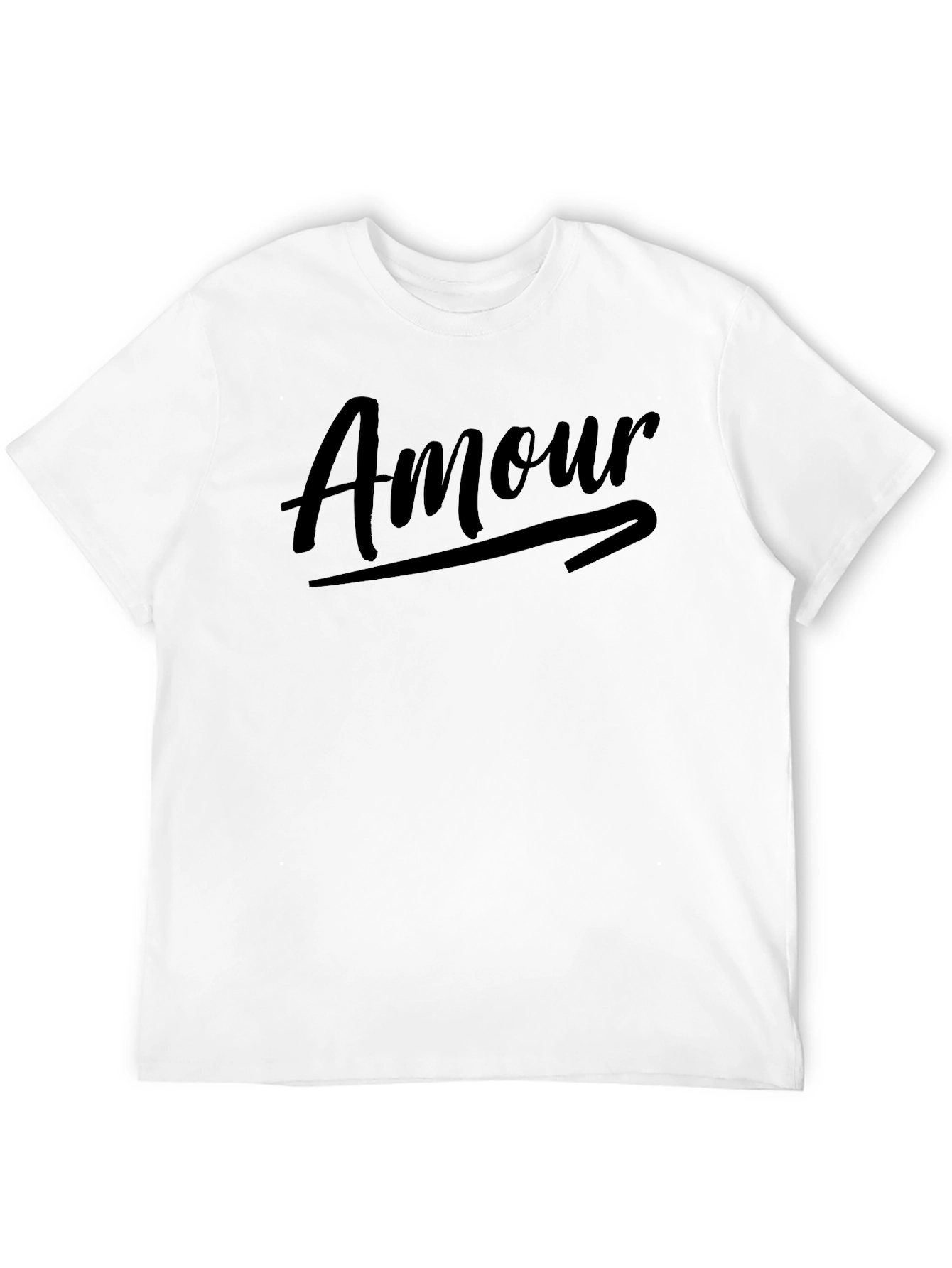Amour Graphic Tee - Stylish Black Casual T-Shirt