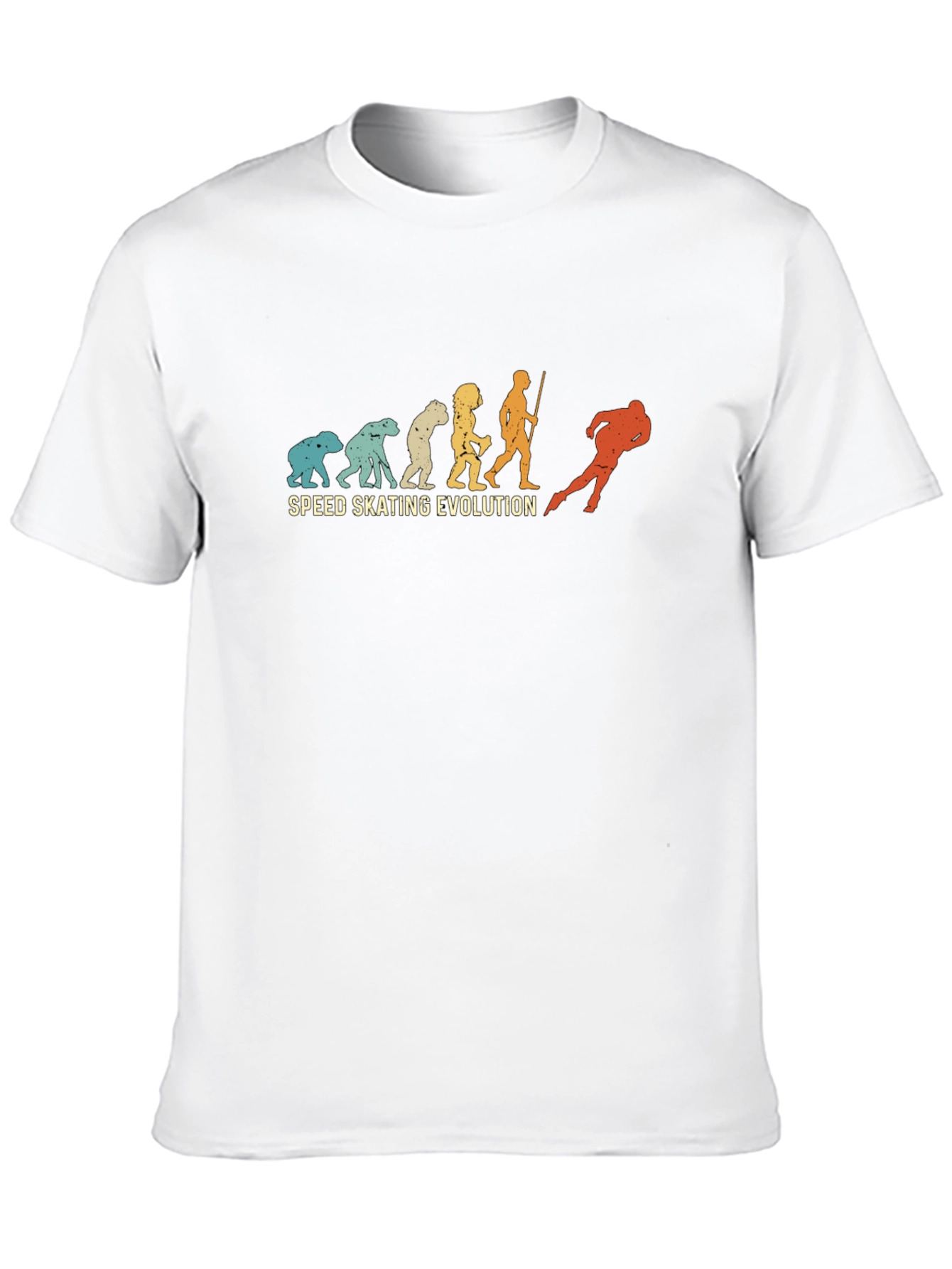 Speed Skating Evolution T-Shirt - Black Cotton Tee