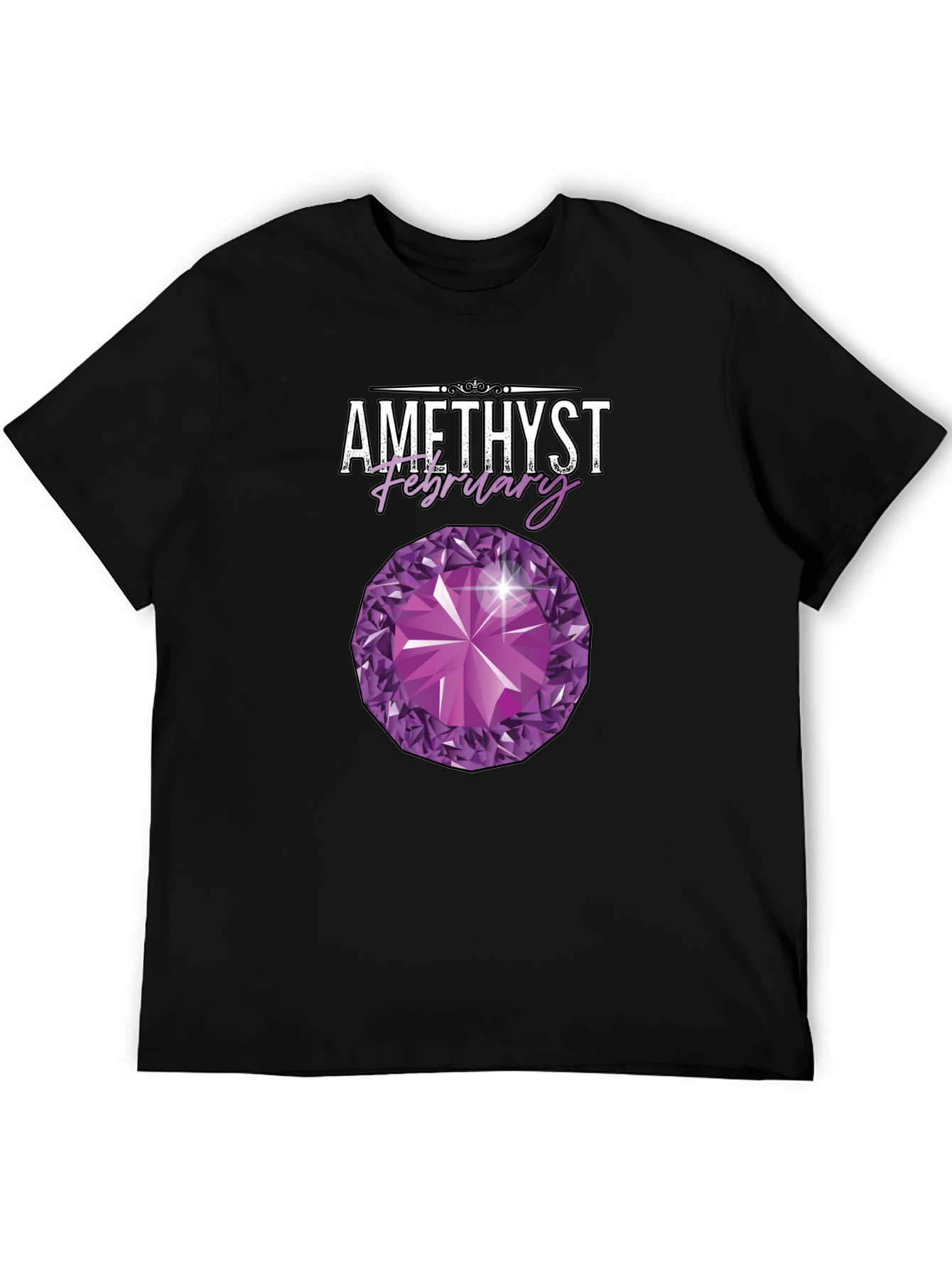 Amethyst February Birthstone Graphic T-Shirt