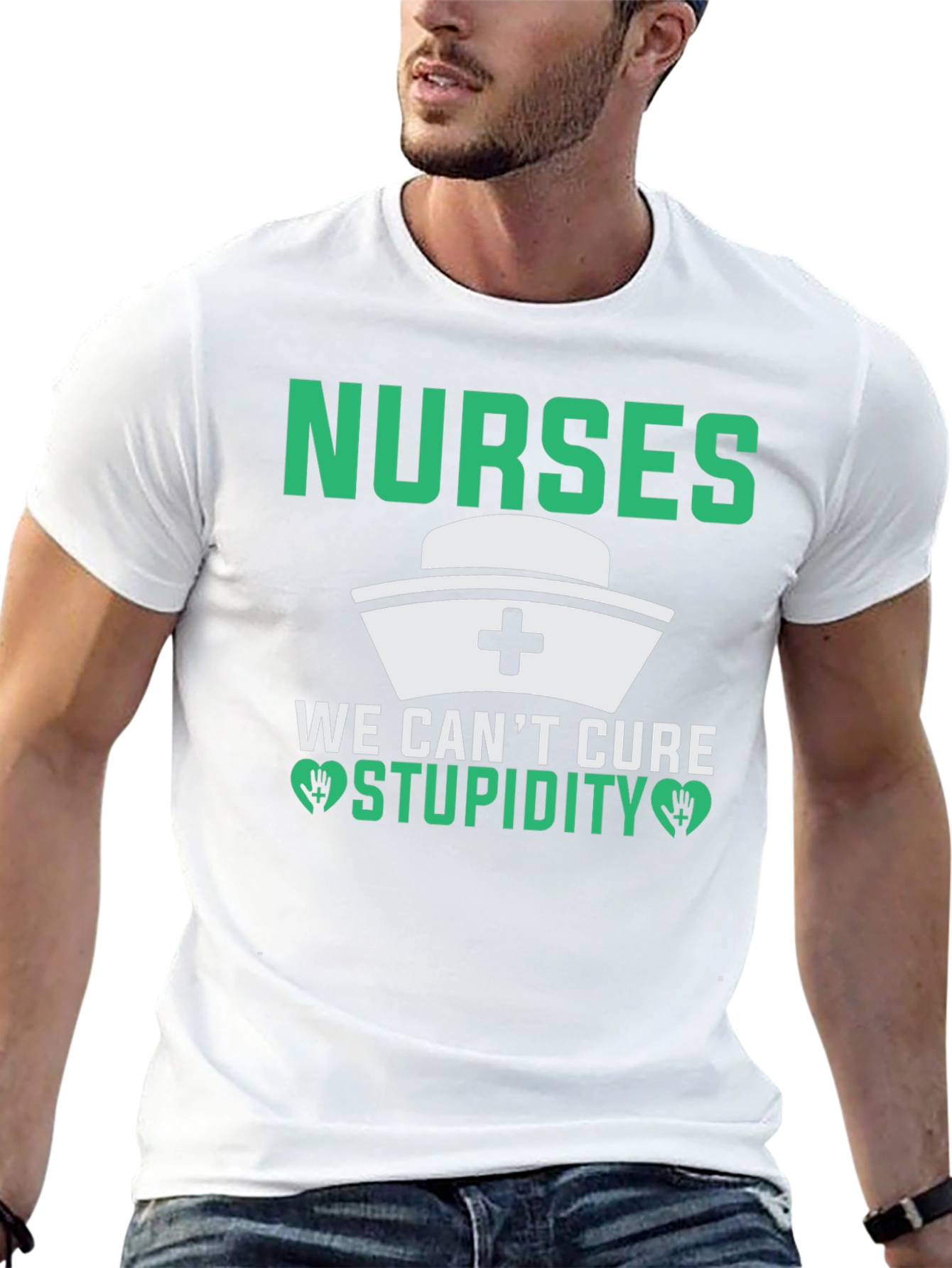 Nurses Cant Cure Stupidity T-Shirt Funny Nurse Gift