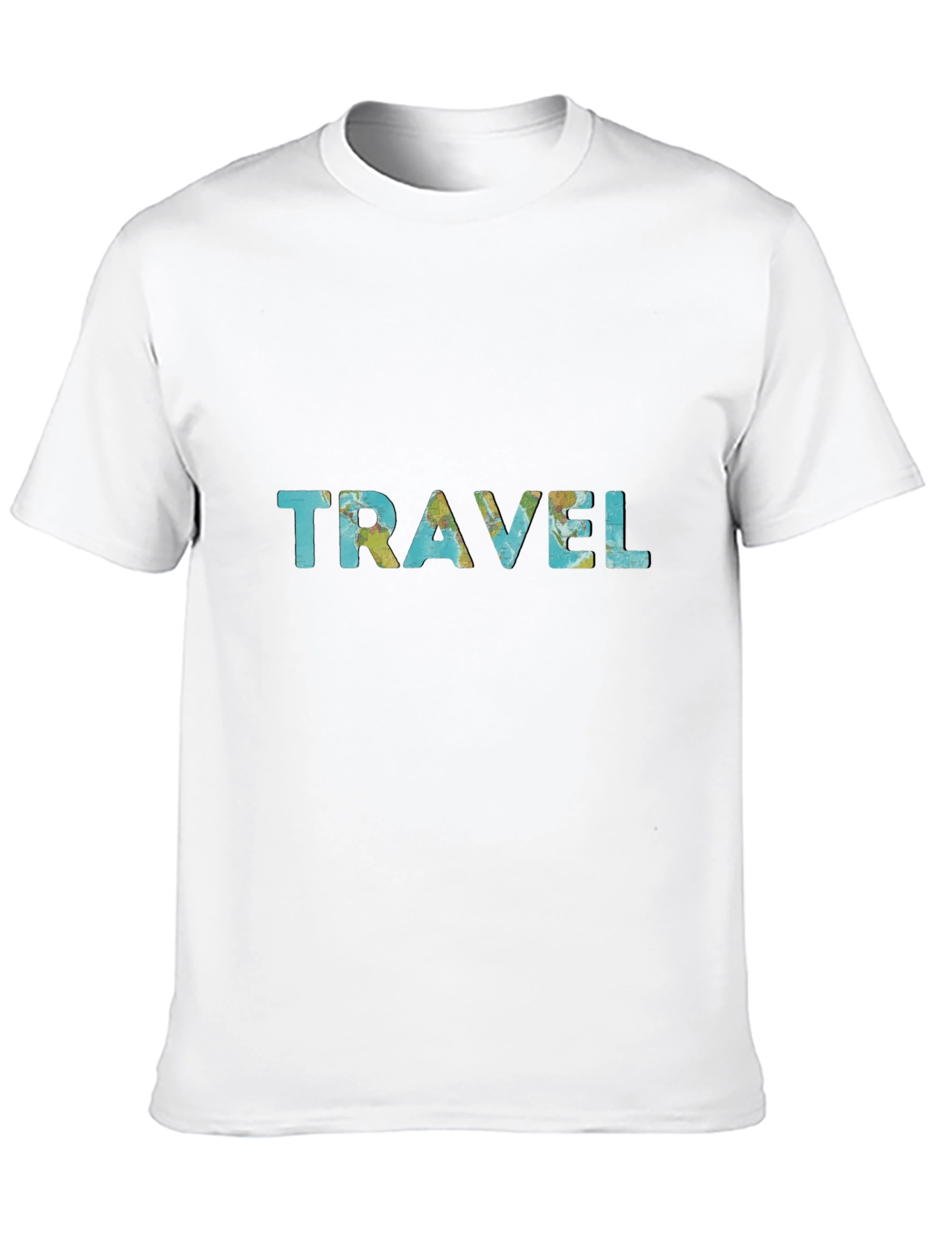Travel Map T-Shirt - Stylish Black Tee