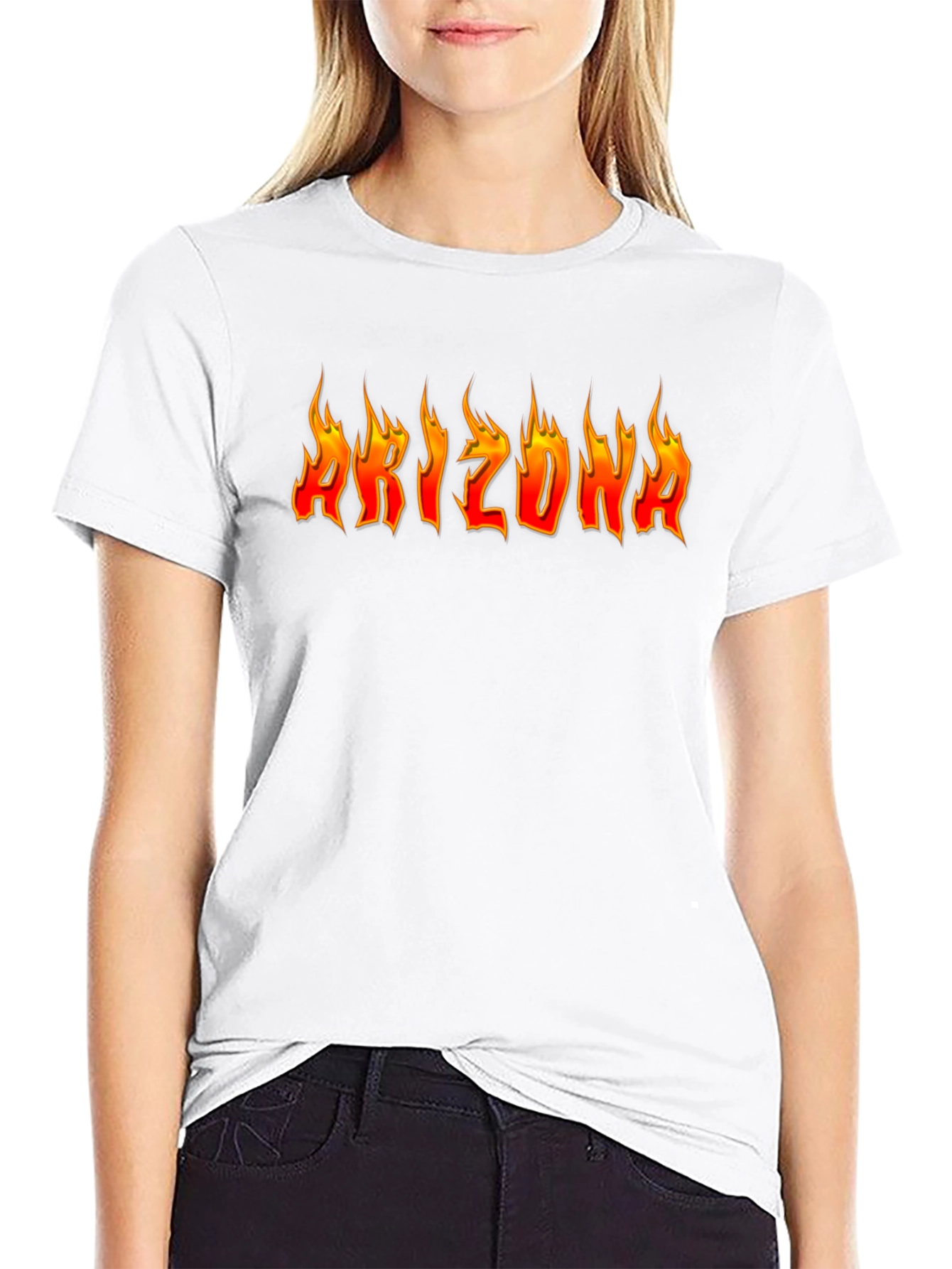 Fiery Arizona Graphic Tee - Black Cotton Blend