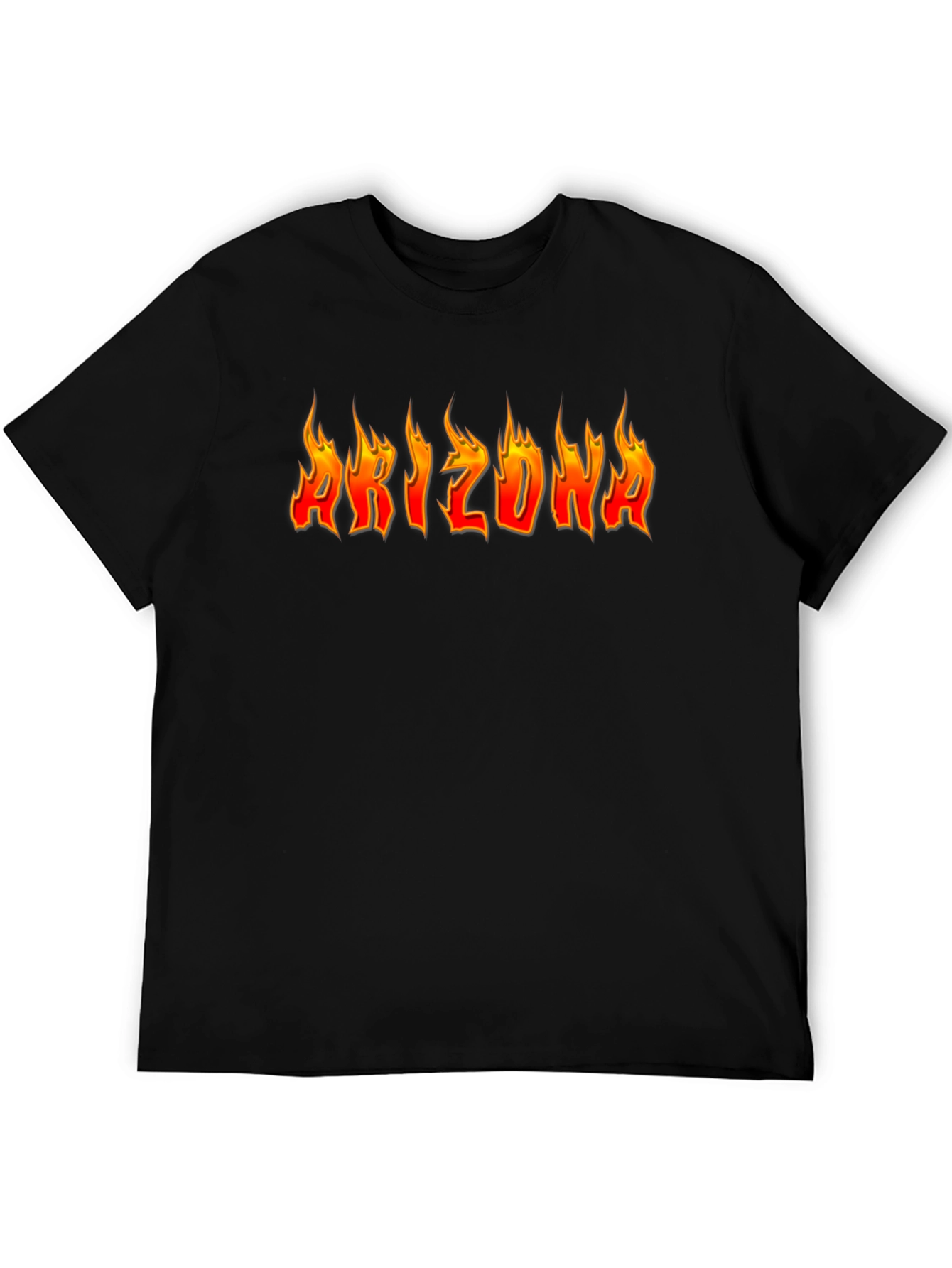 Fiery Arizona Graphic Tee - Black Cotton Blend