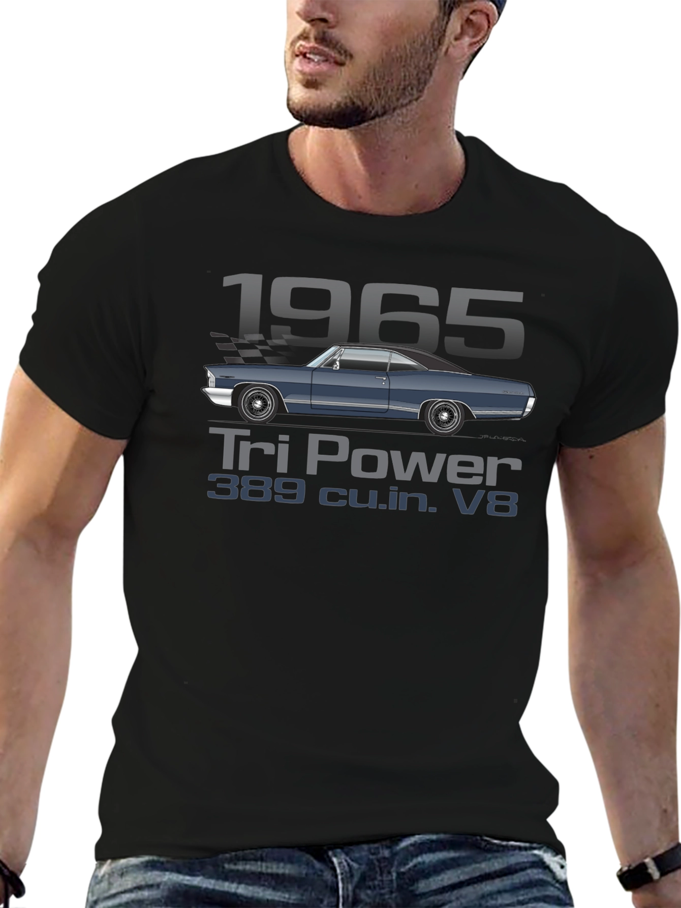 1965 Tri Power V8 Car T-Shirt