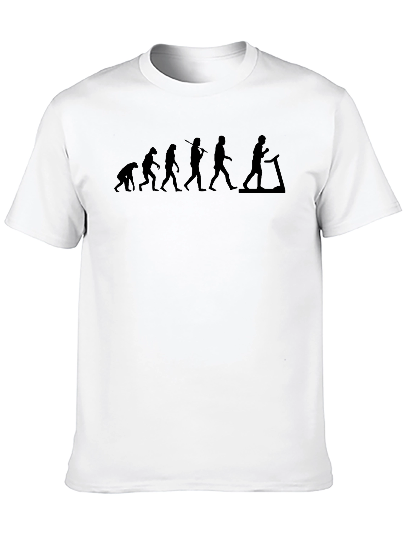 Evolution Treadmill T-Shirt - Humorous Fitness Tee