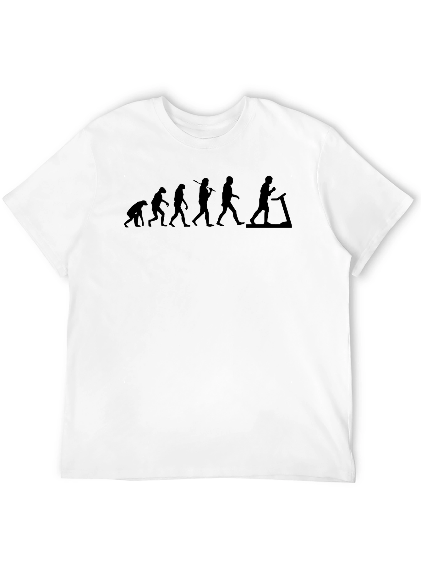 Evolution Treadmill T-Shirt - Humorous Fitness Tee