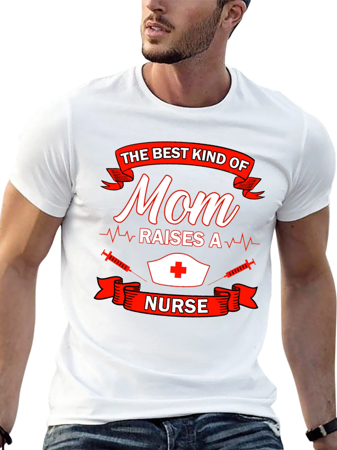 Mom Raises a Nurse Graphic T-Shirt