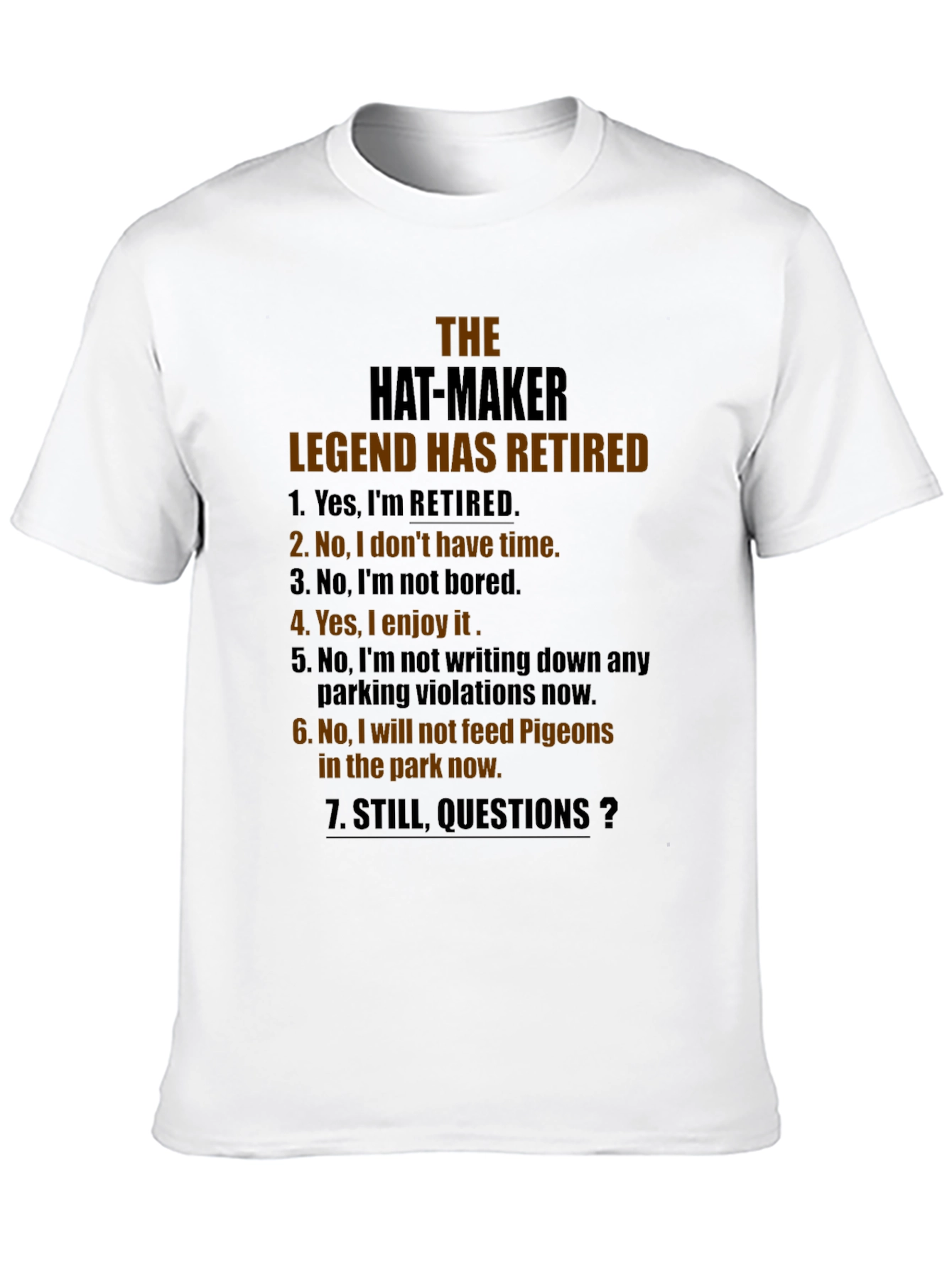 Hat-Maker Legend Retired Black Cotton Graphic T-Shirt