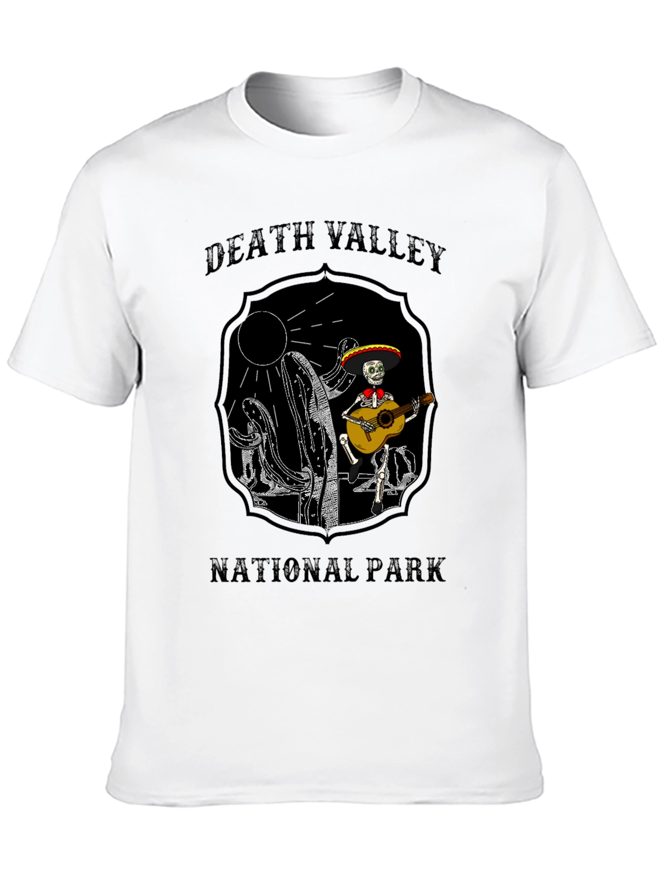 Death Valley National Park Skeleton Guitar T-Shirt