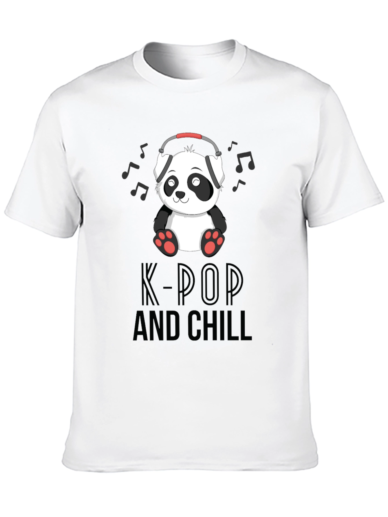 K-Pop and Chill Panda Graphic Tee