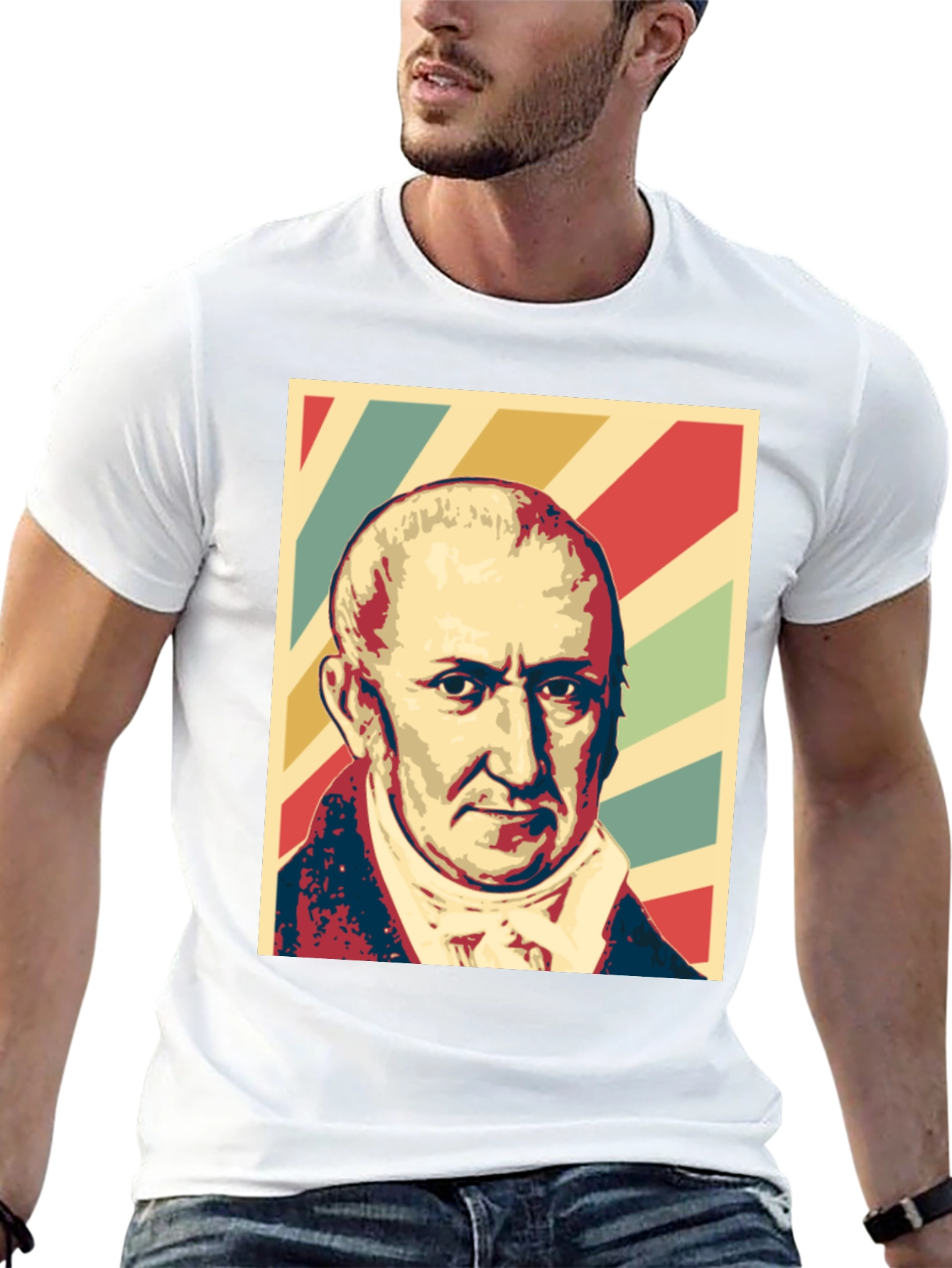 Historical Figure Portrait Graphic T-Shirt