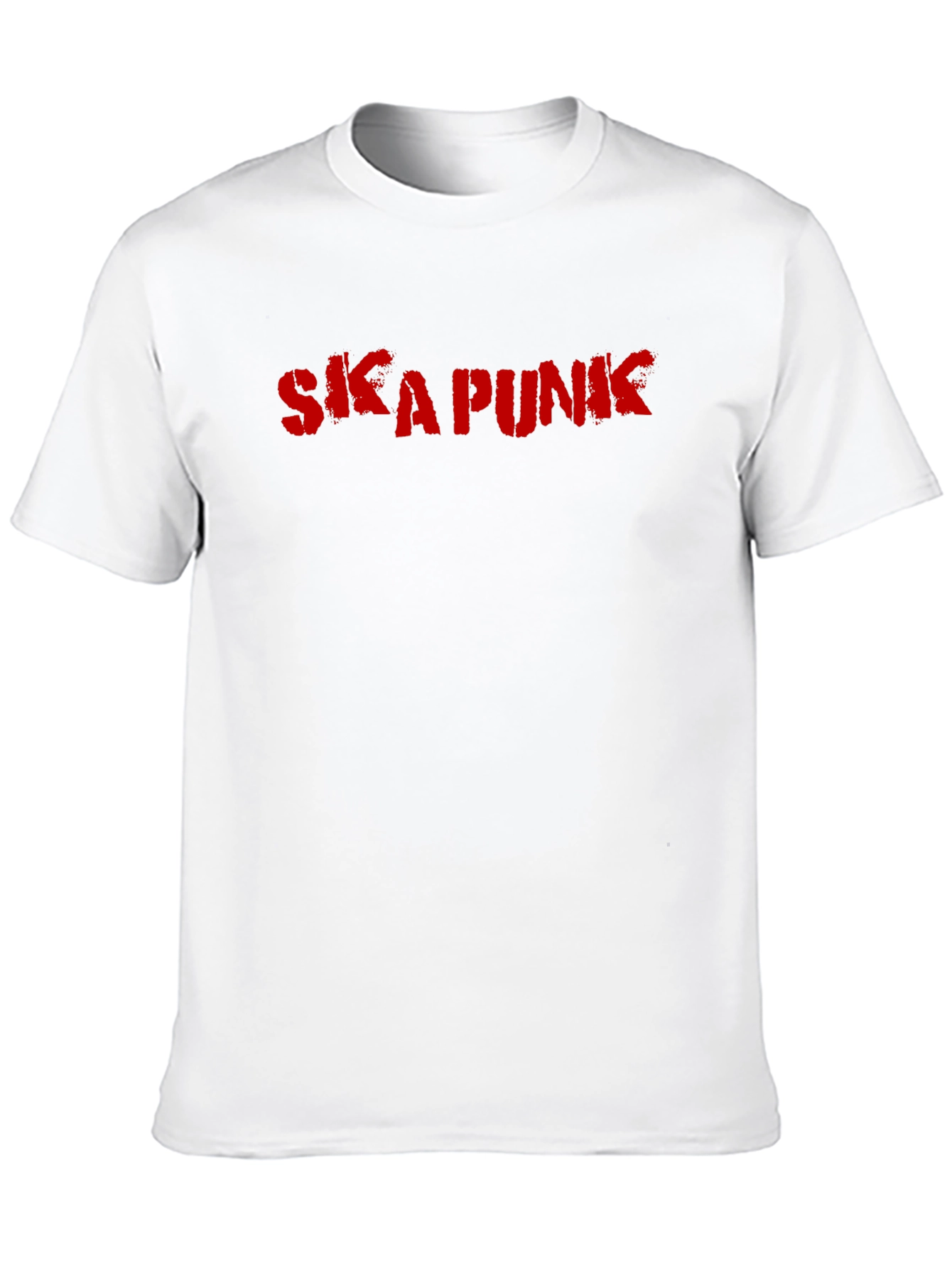 Ska Punk Graphic Tee - Black Cotton Casual