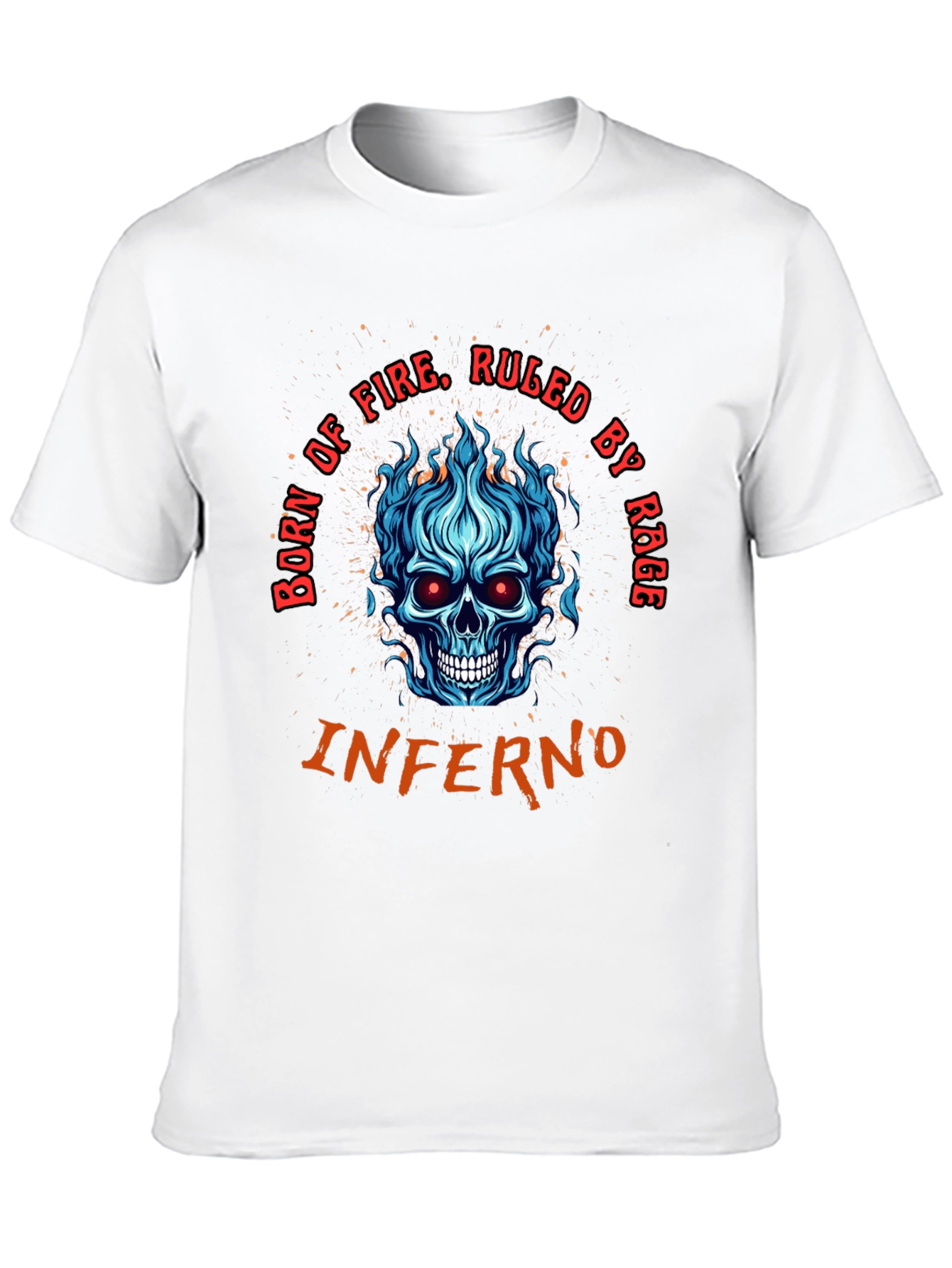 Inferno Skull Graphic Tee - Born of Fire