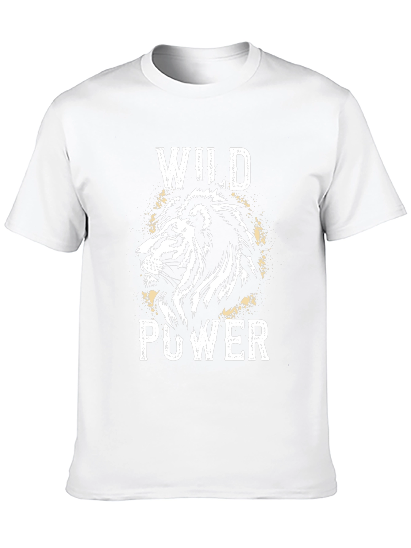 Wild Power Lion Graphic Tee - Black