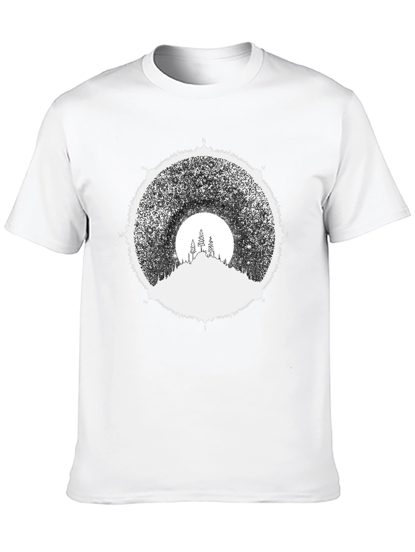 Stargazer Mountain Tee - Black Graphic T-Shirt
