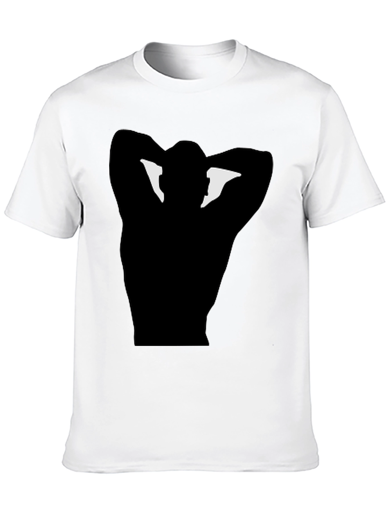 Black Graphic Tee - Man Silhouette