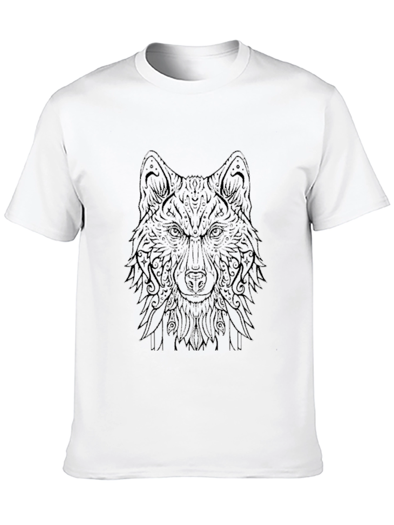 Wolf Graphic Black T-Shirt - Stylish Mens Tee