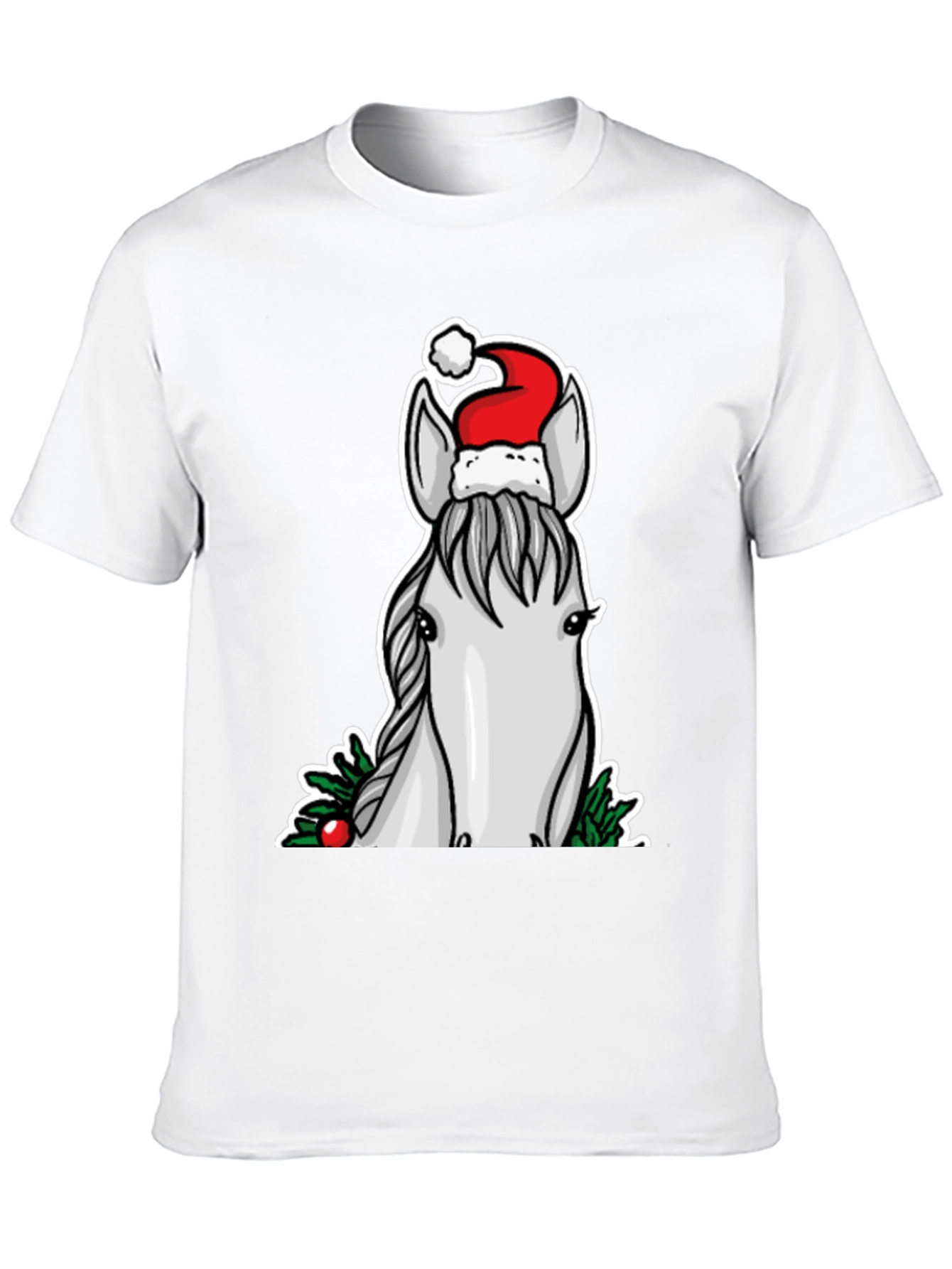 Festive Horse Graphic Tee - Holiday Cheer