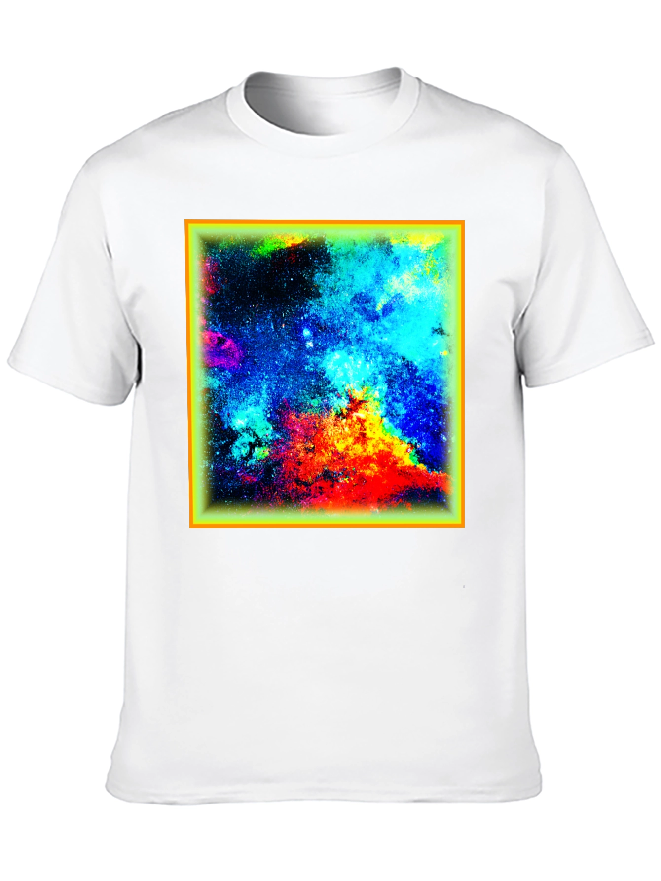 Vibrant Nebula Graphic T-Shirt - Black