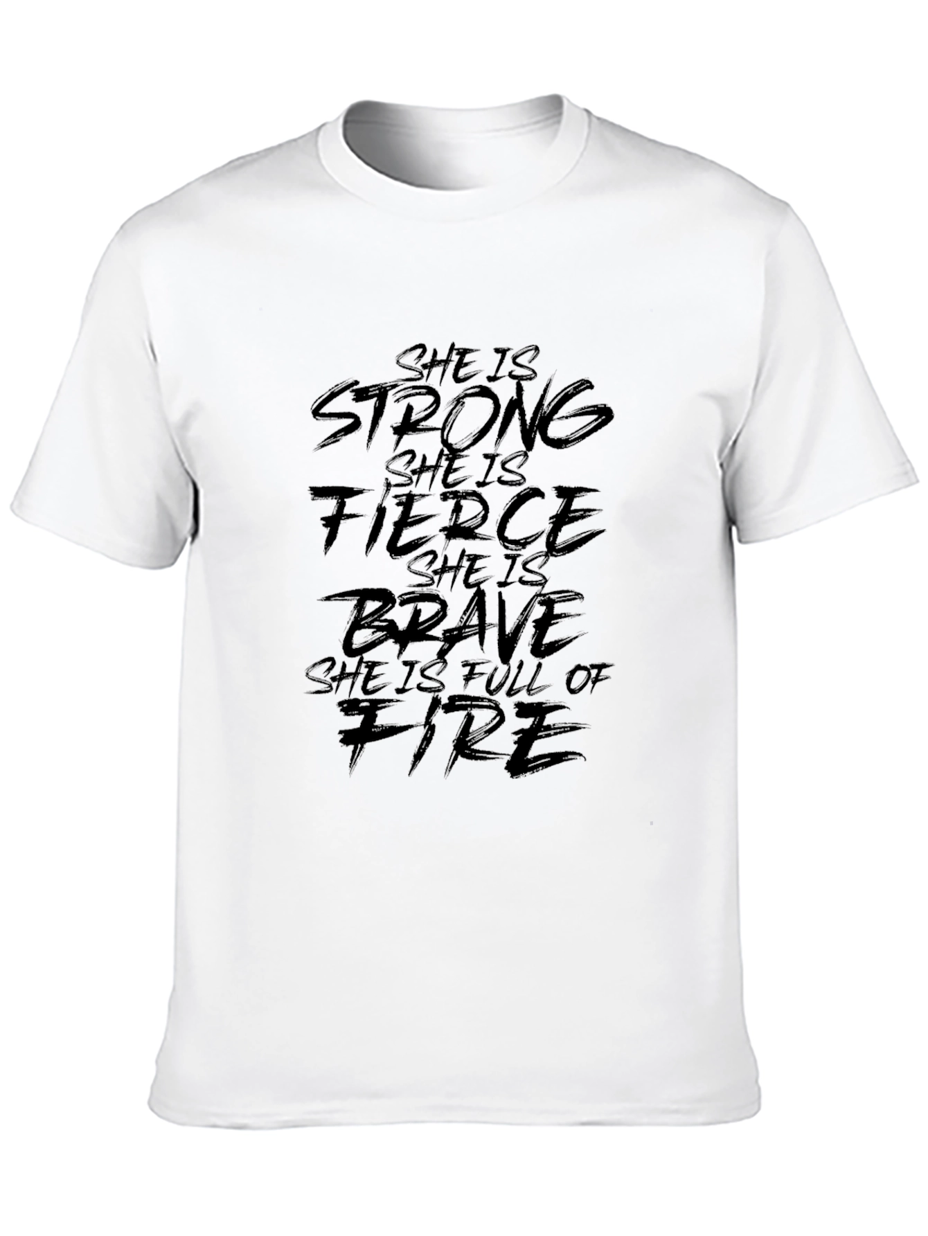 Empowering Womens T-Shirt: Strong Fierce Brave