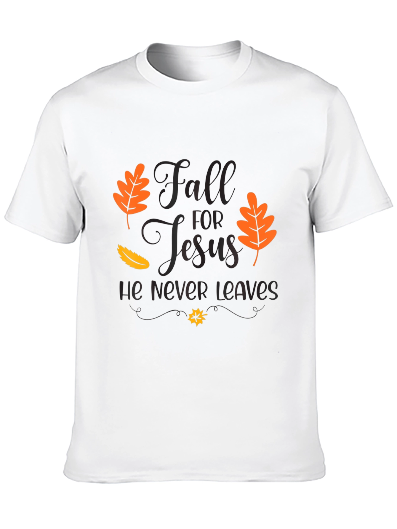 Fall For Jesus Black Graphic Tee