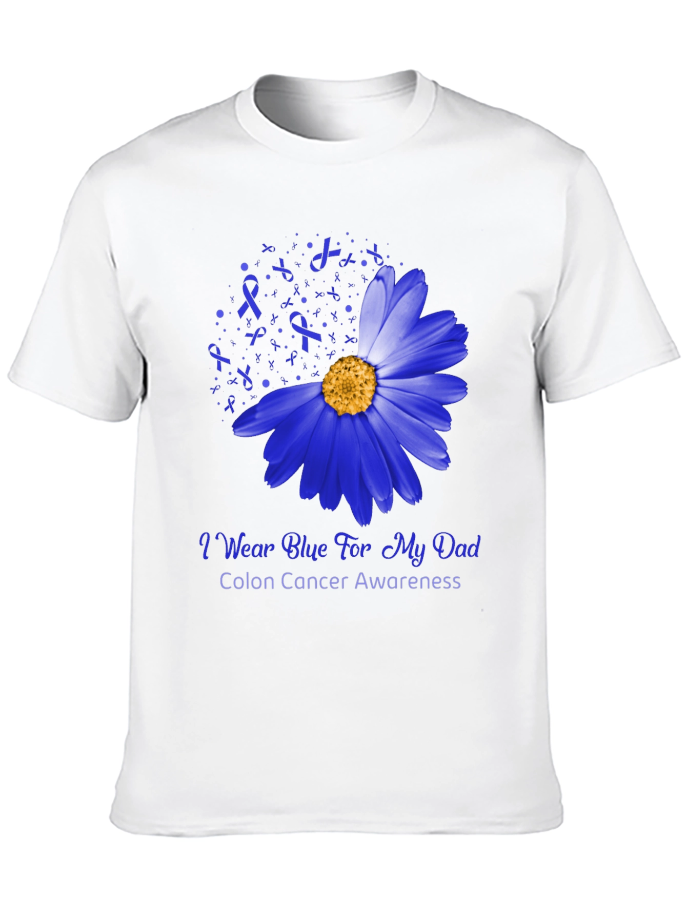 Blue Daisy Colon Cancer Awareness T-Shirt