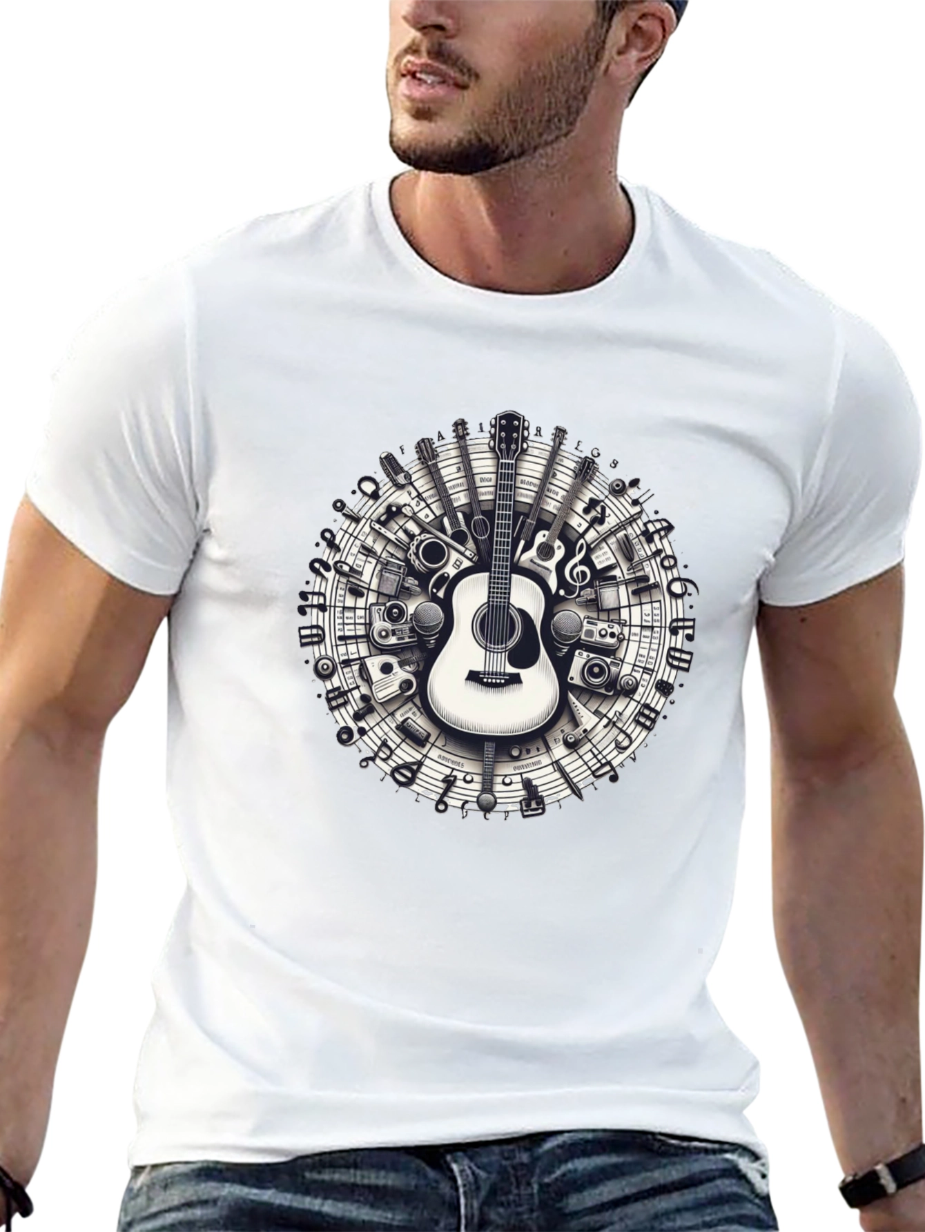 Musical Instruments Circle Graphic Tee