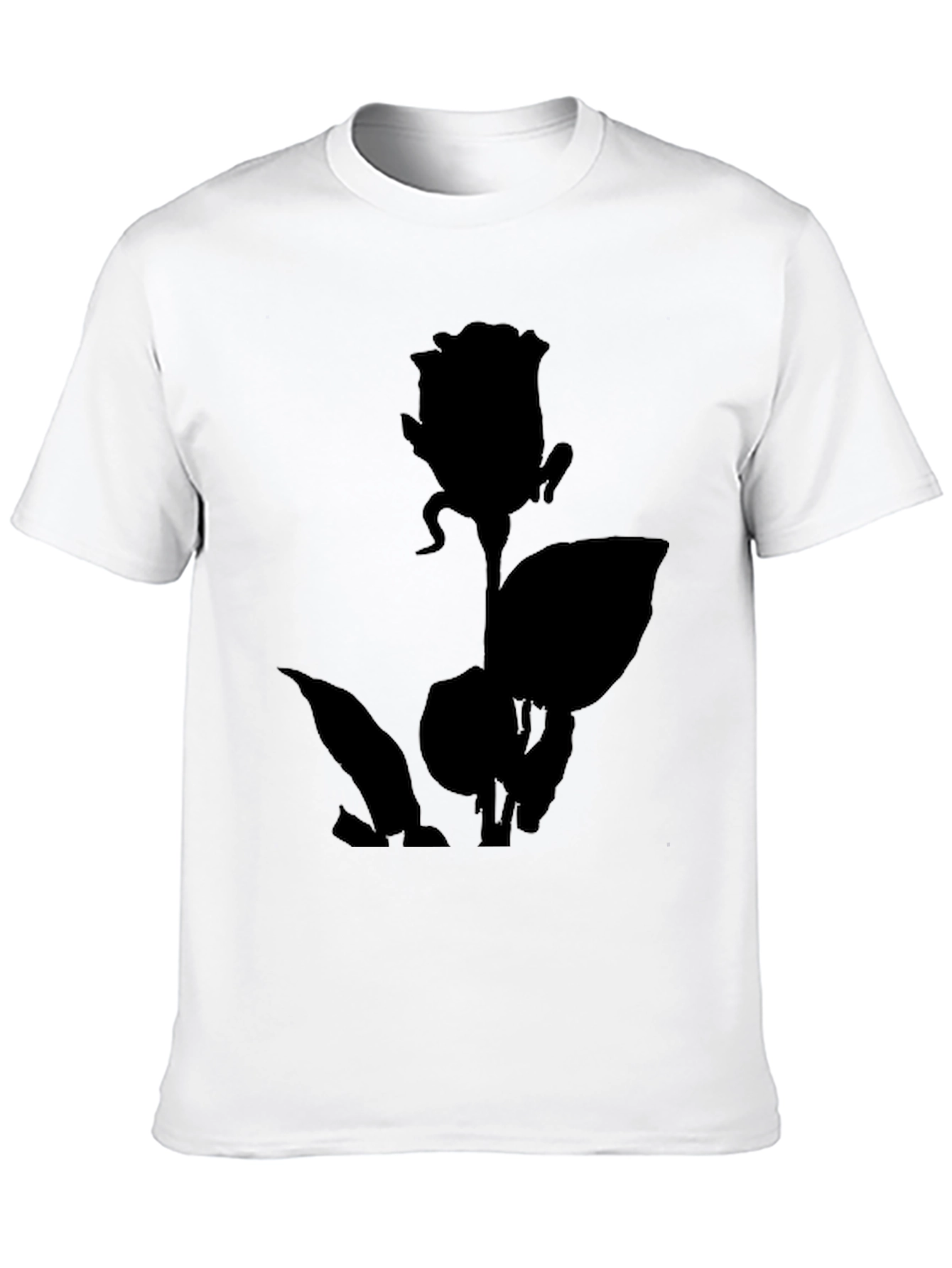 Black Rose Silhouette Graphic T-Shirt
