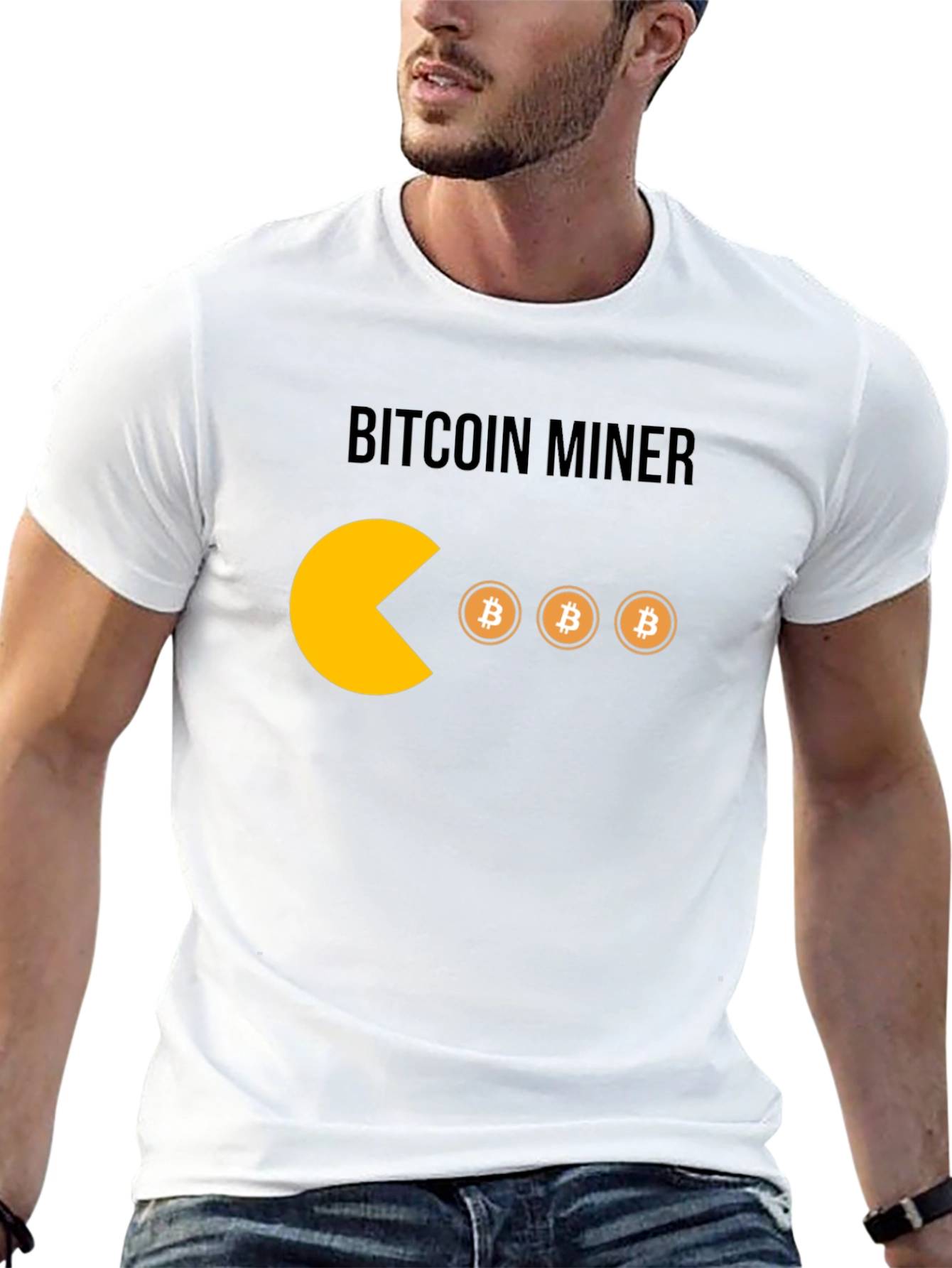 Bitcoin Miner T-Shirt - Crypto Pacman Style