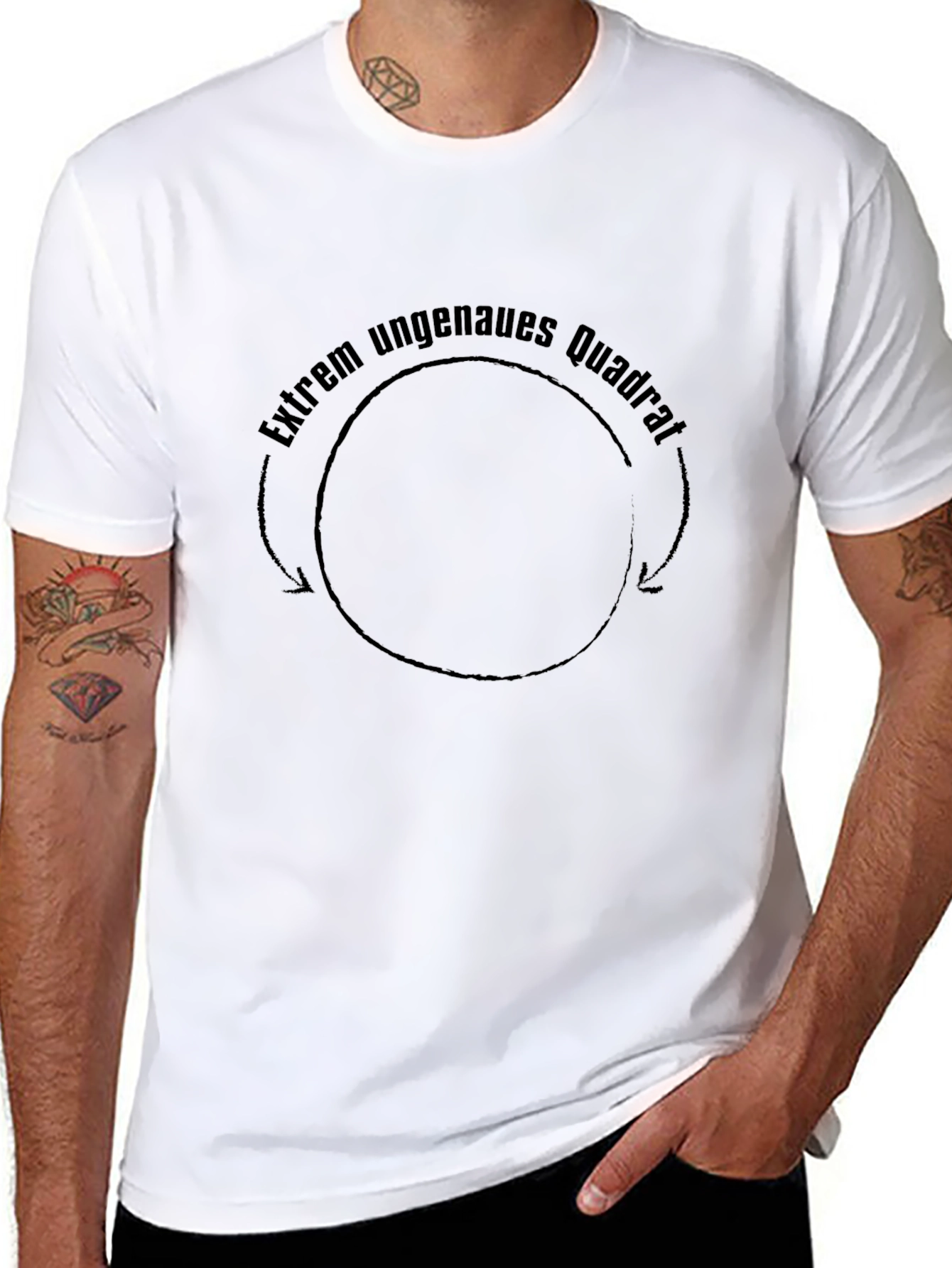 Extrem Ungenaues Quadrat Black T-Shirt