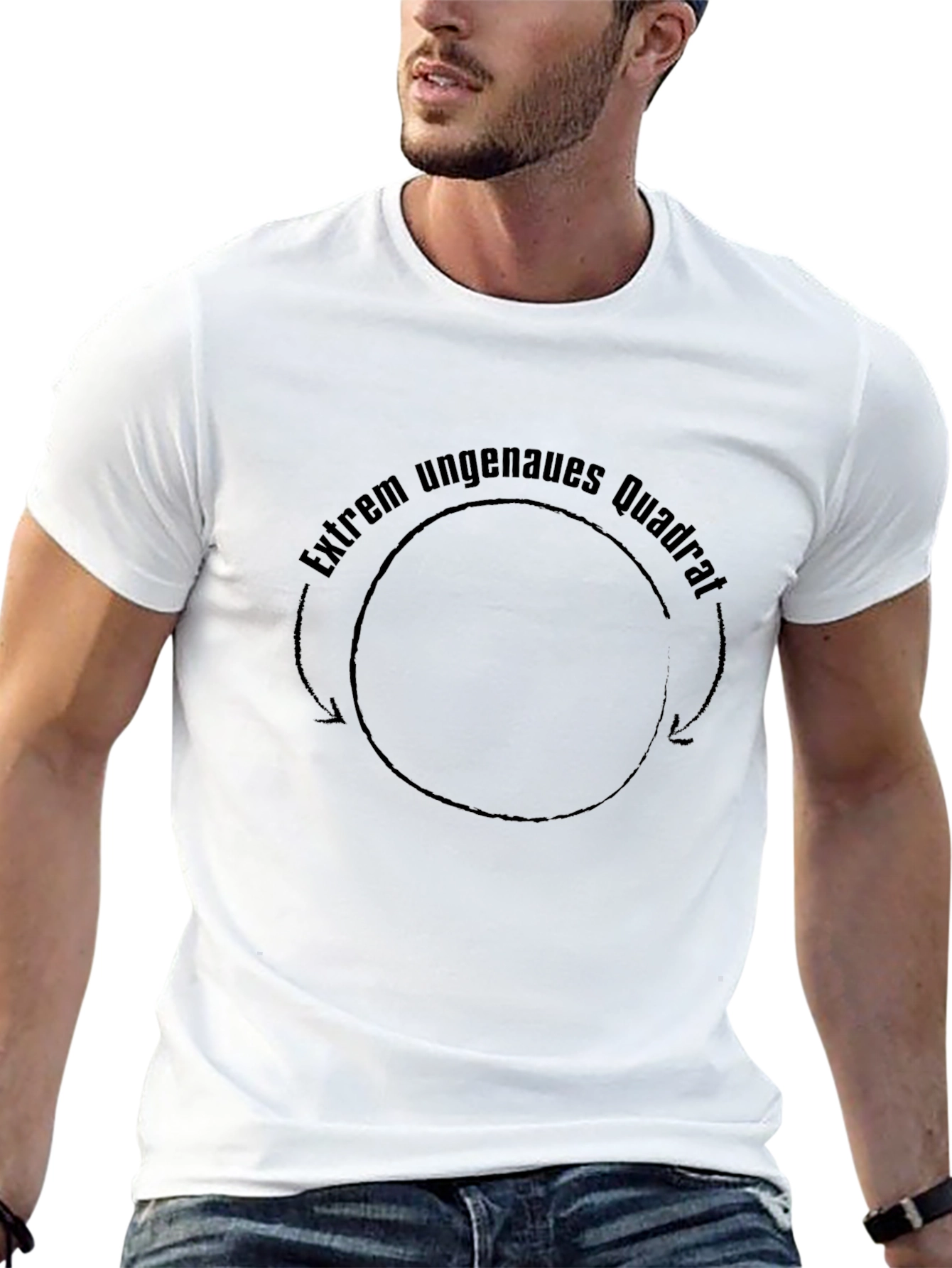Extrem Ungenaues Quadrat Black T-Shirt