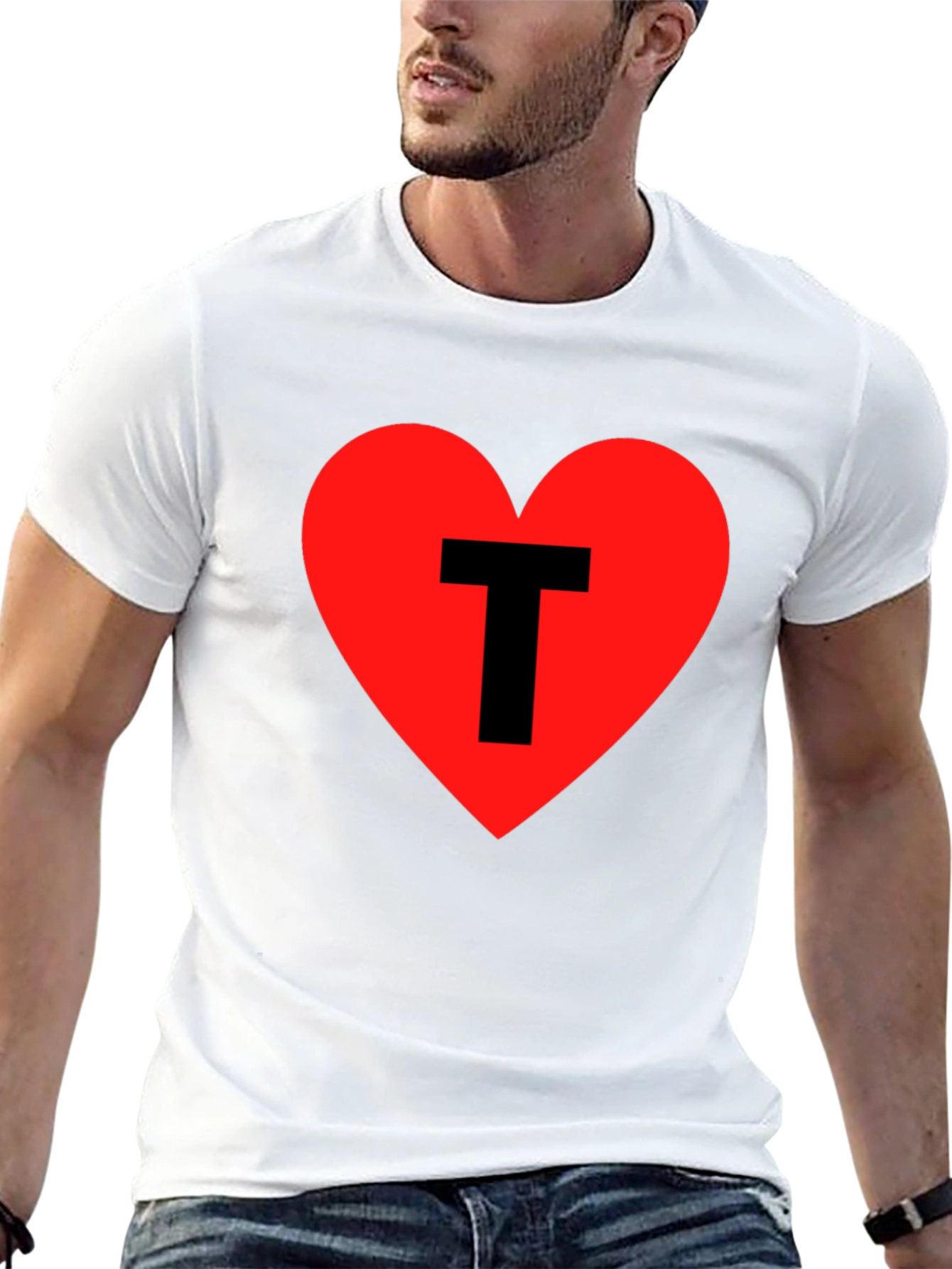 I Heart T - Mens Black Graphic Tee