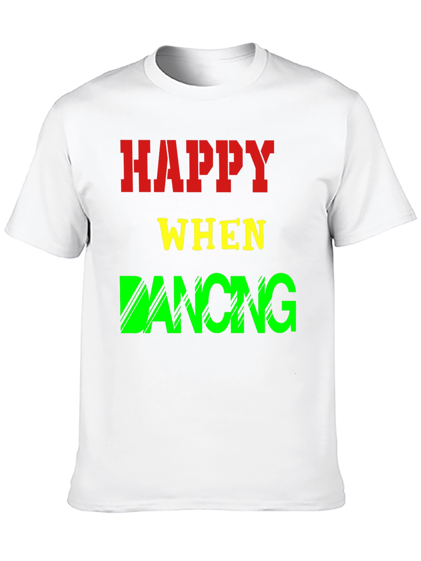 Happy When Dancing Graphic Tee - Black Cotton T-Shirt