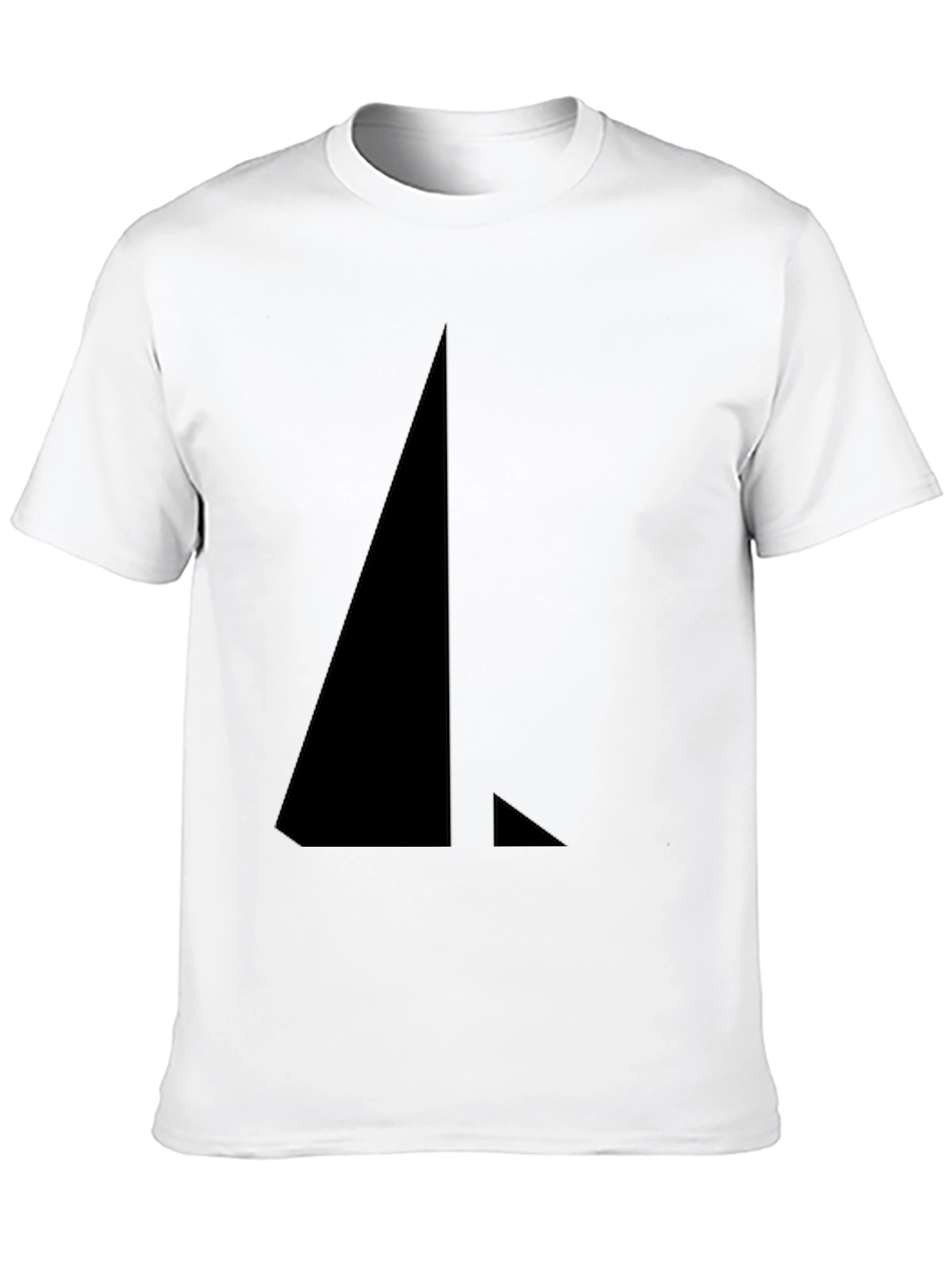 Minimalist Triangle T-Shirt - Solid Black